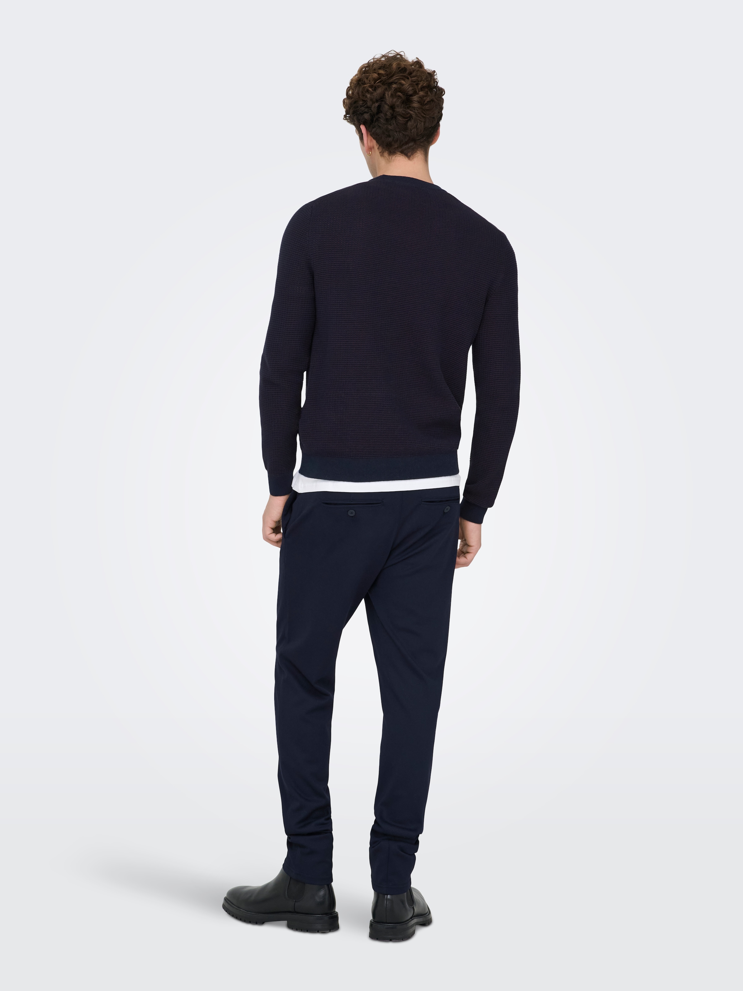 ONLY & SONS Strickpullover »ONSDAVE REG LS CREW NECK KNIT NOOS« Baumwolle, regular fit