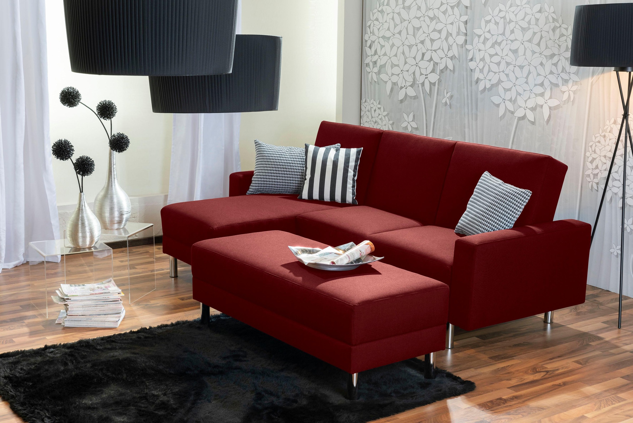 Max Winzer® Schlafsofa »Just Fresh«, mit Rückenverstellung, inklusive Stauraumhocker