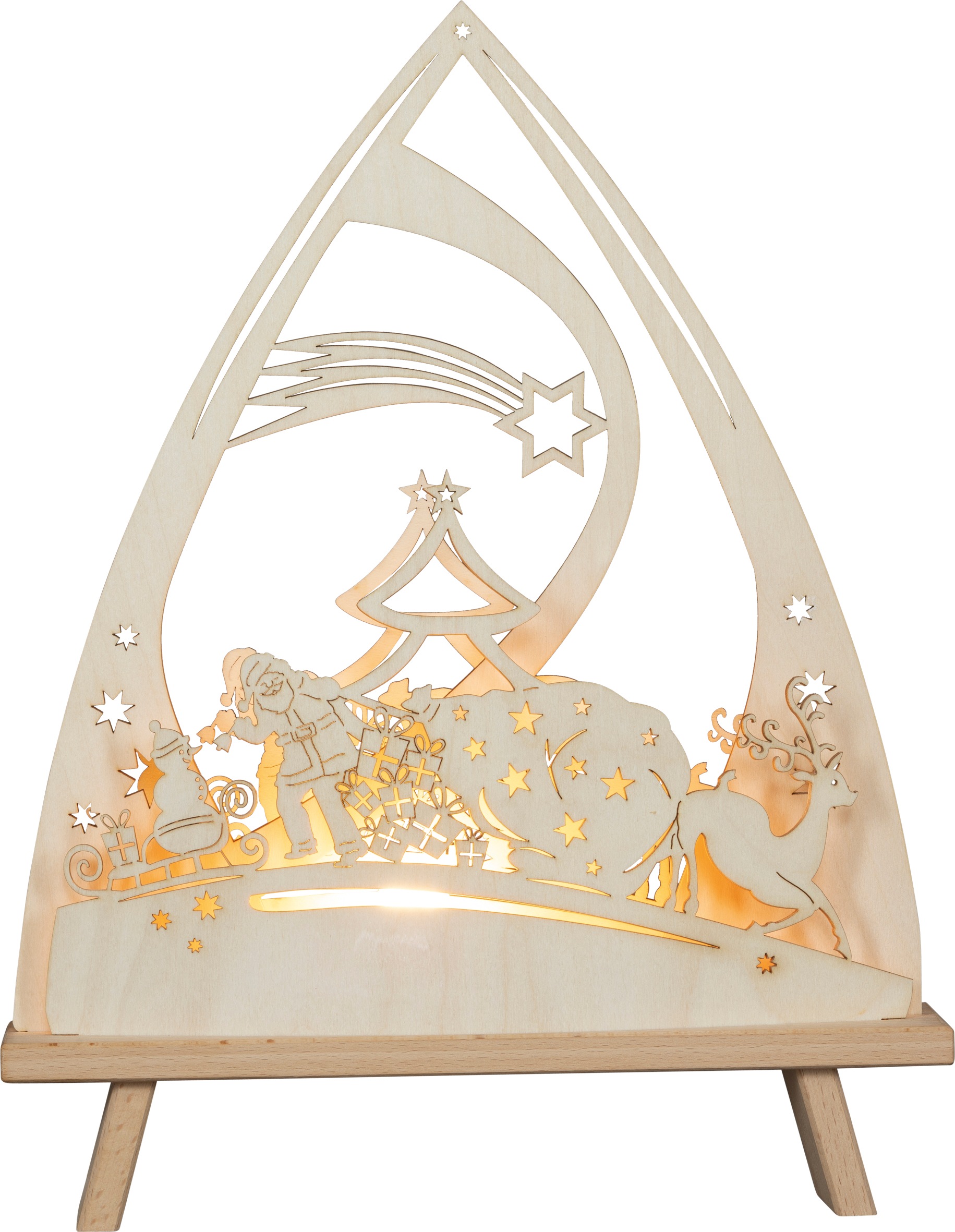 SAICO Original LED Schwibbogen »Dekoleuchte-Spitze, Weihnachtsmann und Gesc günstig online kaufen