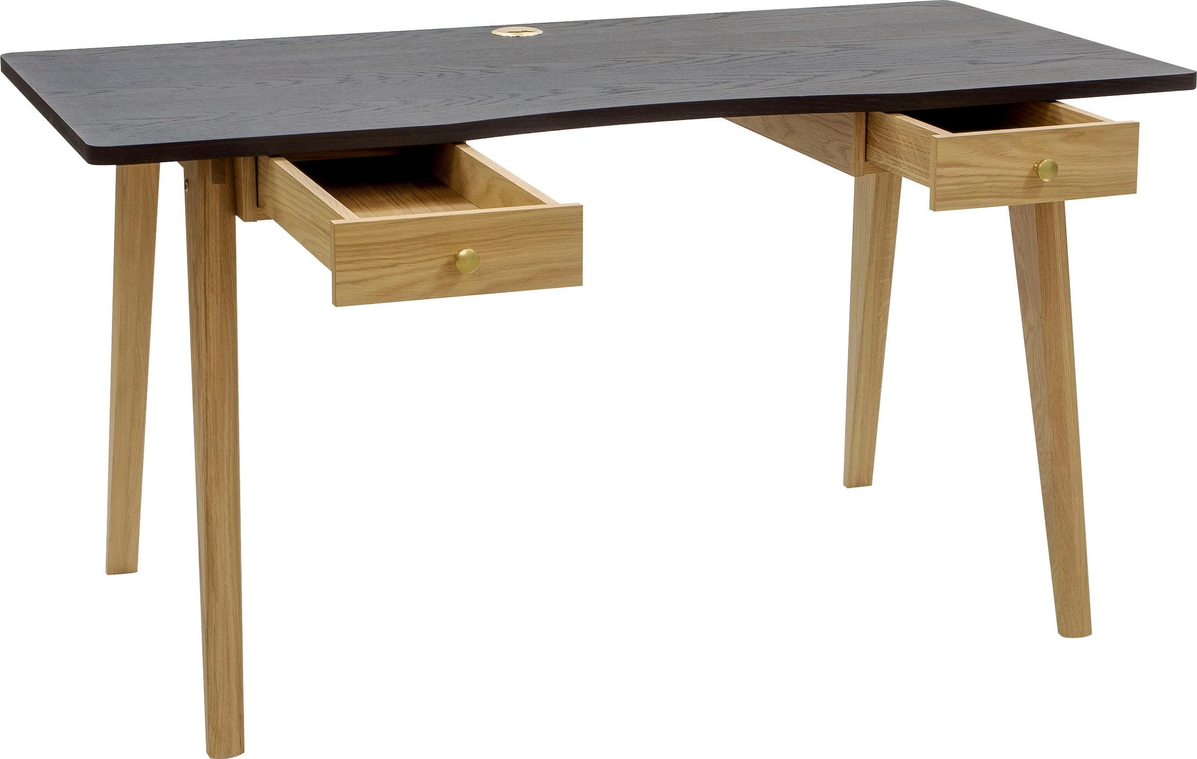Woodman Schreibtisch »Peer«, im skandinavian Design, Tischbeine aus massiver Eiche