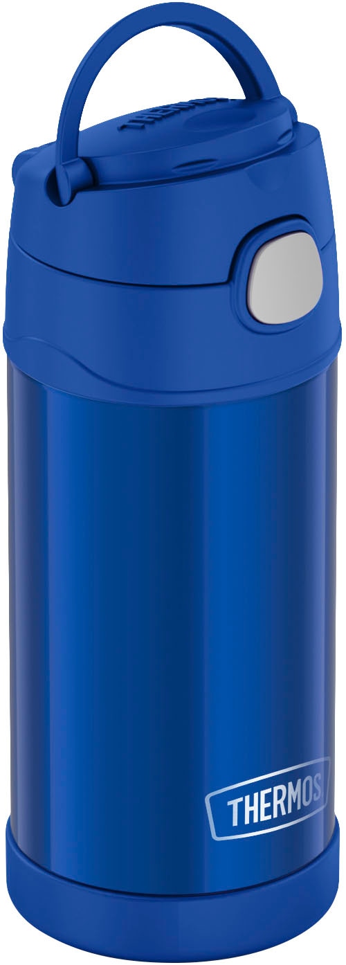 THERMOS Isolierflasche »FUNTAINER STRAW BOTTLE, doppelwandiger Edelstahl, spülmaschinenfest«, (1 tlg.), 0,35l, mit Silikonstrohalm, absolut dicht