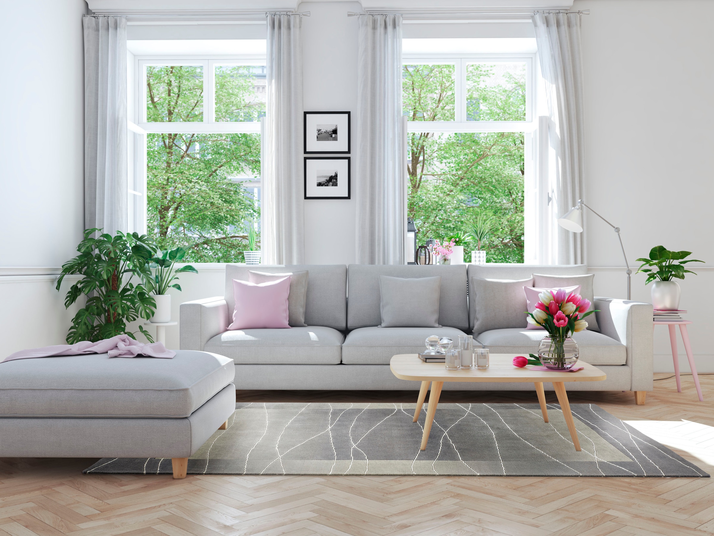 LUXOR living Wollteppich »Lineo«, rechteckig, 14 mm Höhe, Nepalteppich, reine Wolle, handgeknüpft, mit Bordüre