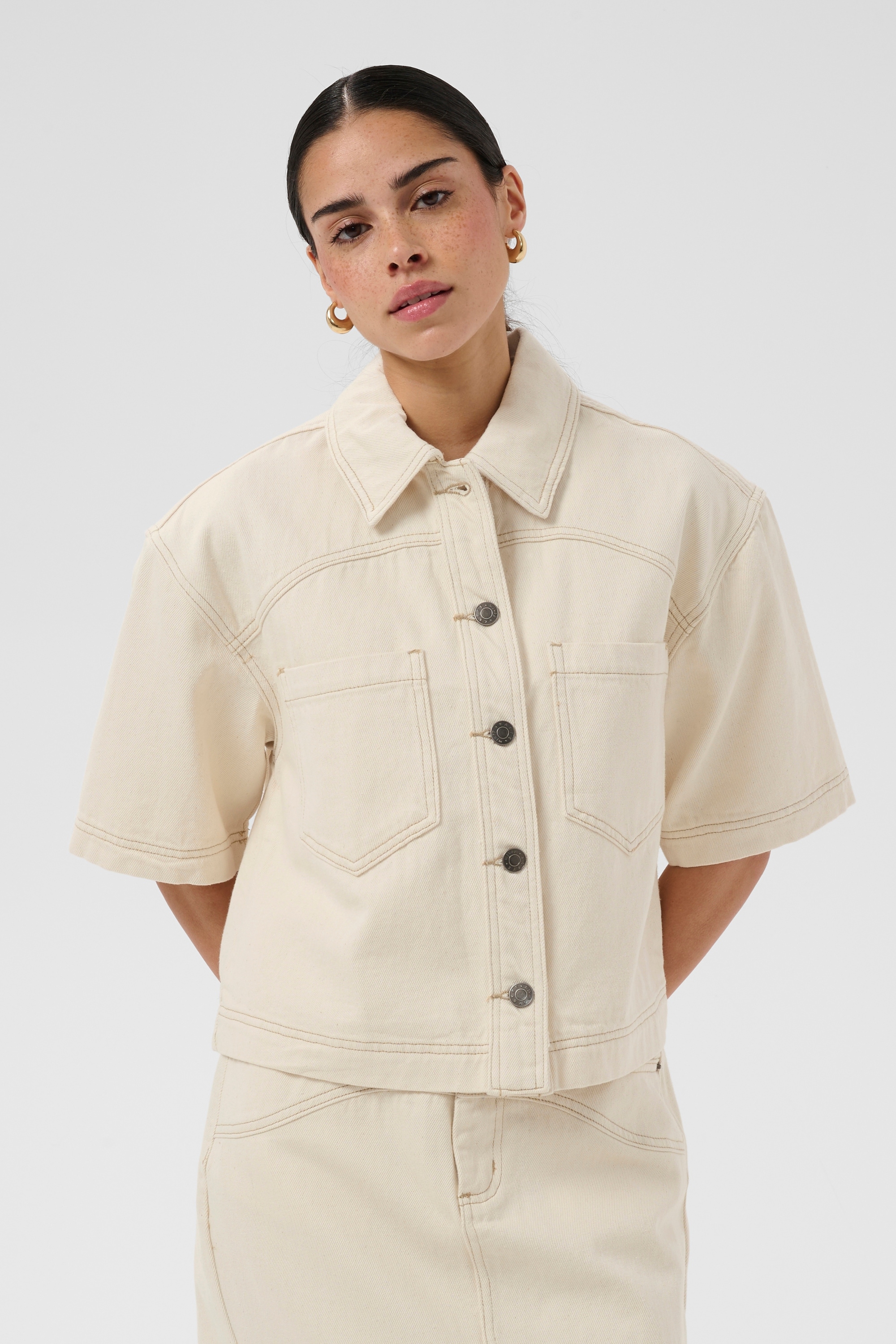 KAFFE Jeansbluse »Jeanshemd KAcatharina«