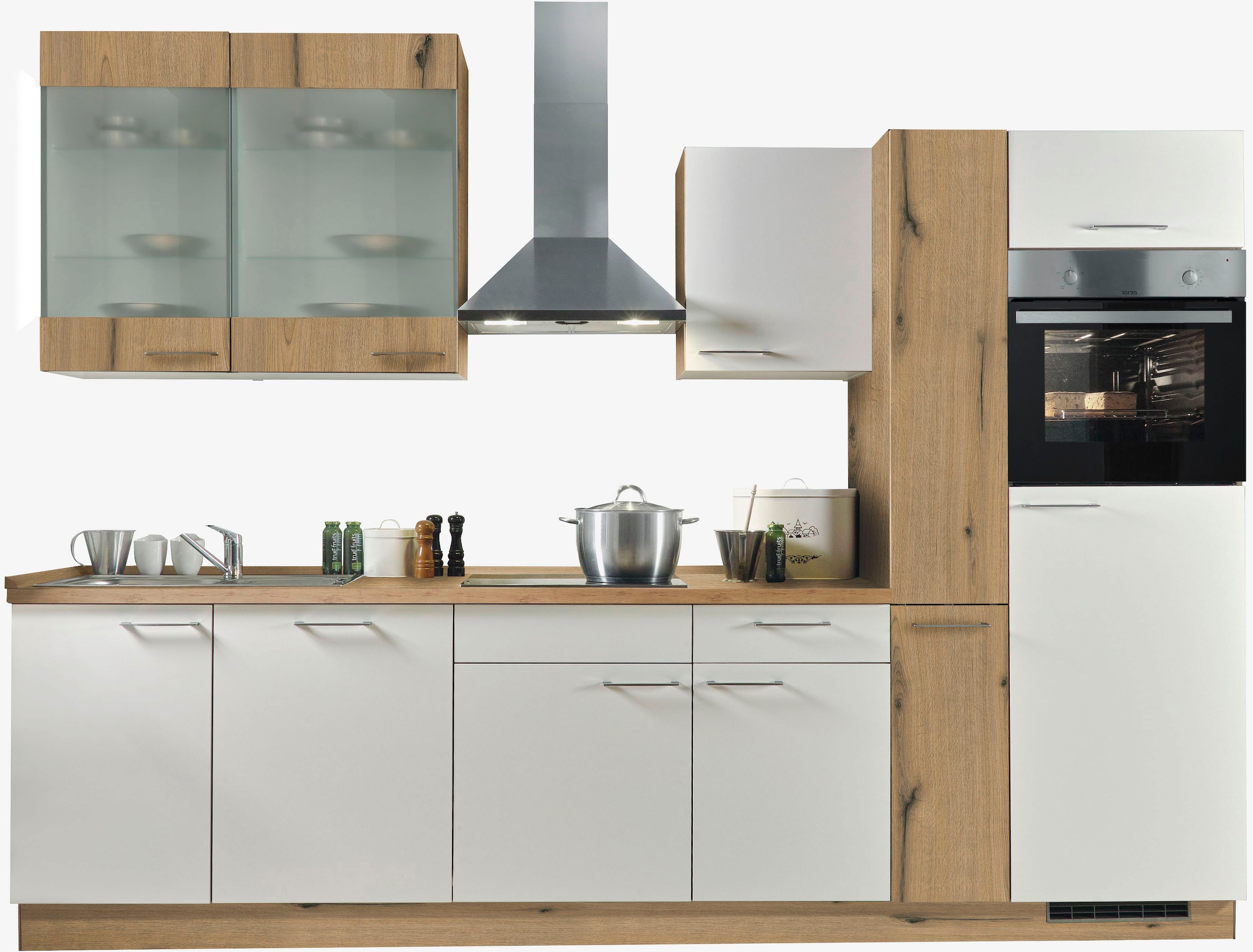 Express Küchen Küchenzeile »Trea«, vormontiert, mit Vollauszug und  Soft-Close-Funktion, Breite 310 cm auf Raten bestellen