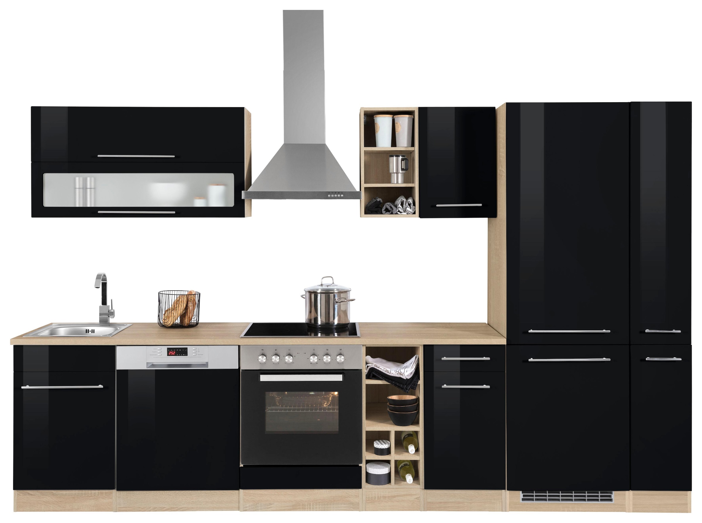 KOCHSTATION Küchenzeile »KS-Eton«, ohne E-Geräte, Breite 330 cm