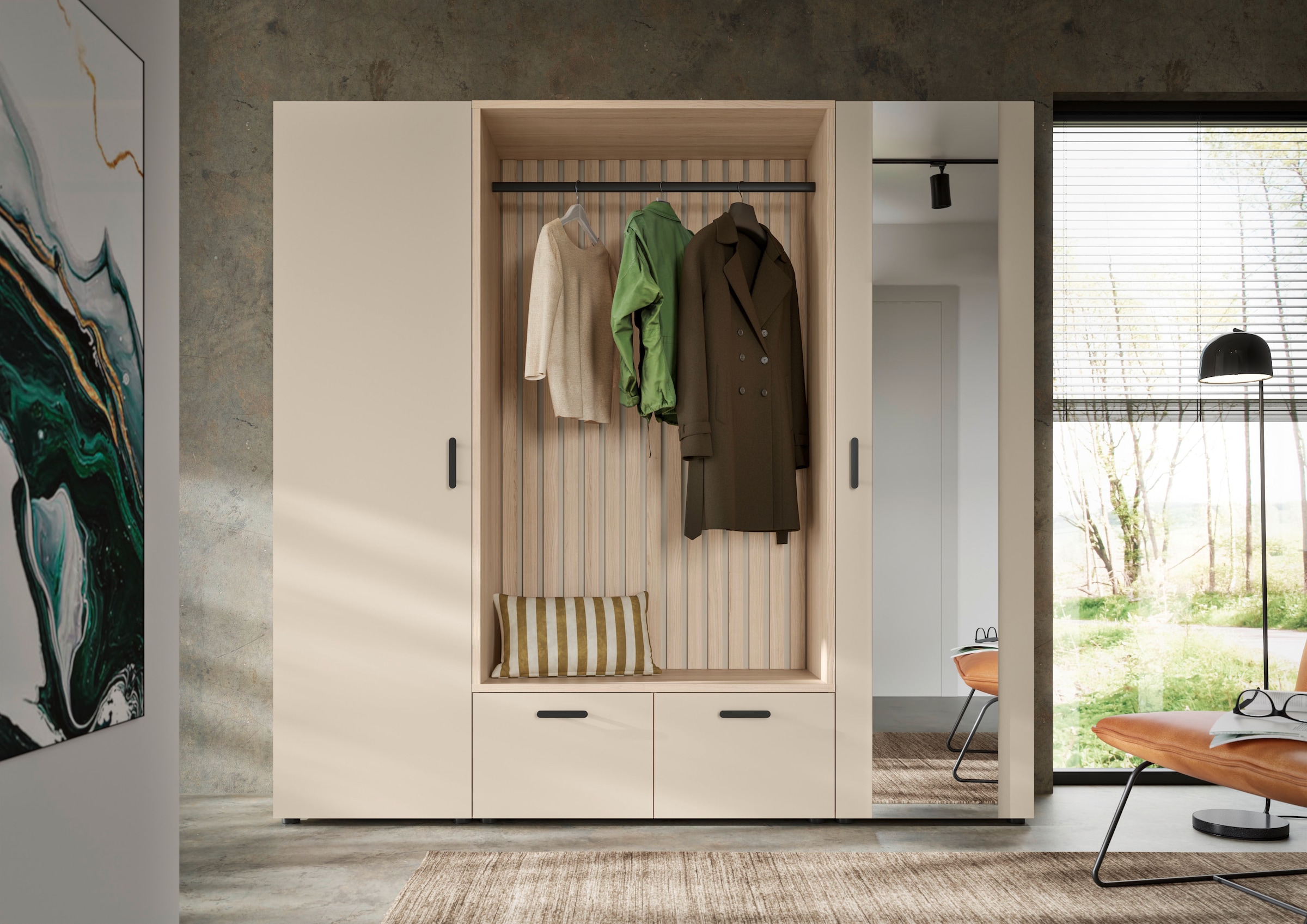HBZ Garderoben-Set »Hannover Kompaktgarderobe B/H/T 210x200x45 cm« 4 Stk. tlg.