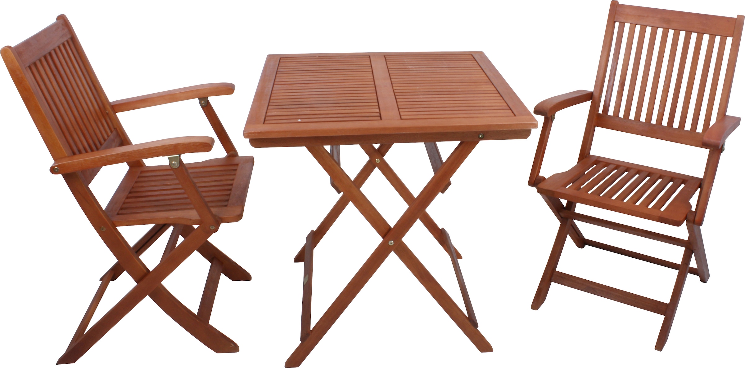 Garden Pleasure Balkonset »»SEATTLE«« 2 Stühle (klappbar), Tisch LxB: 70x70 günstig online kaufen