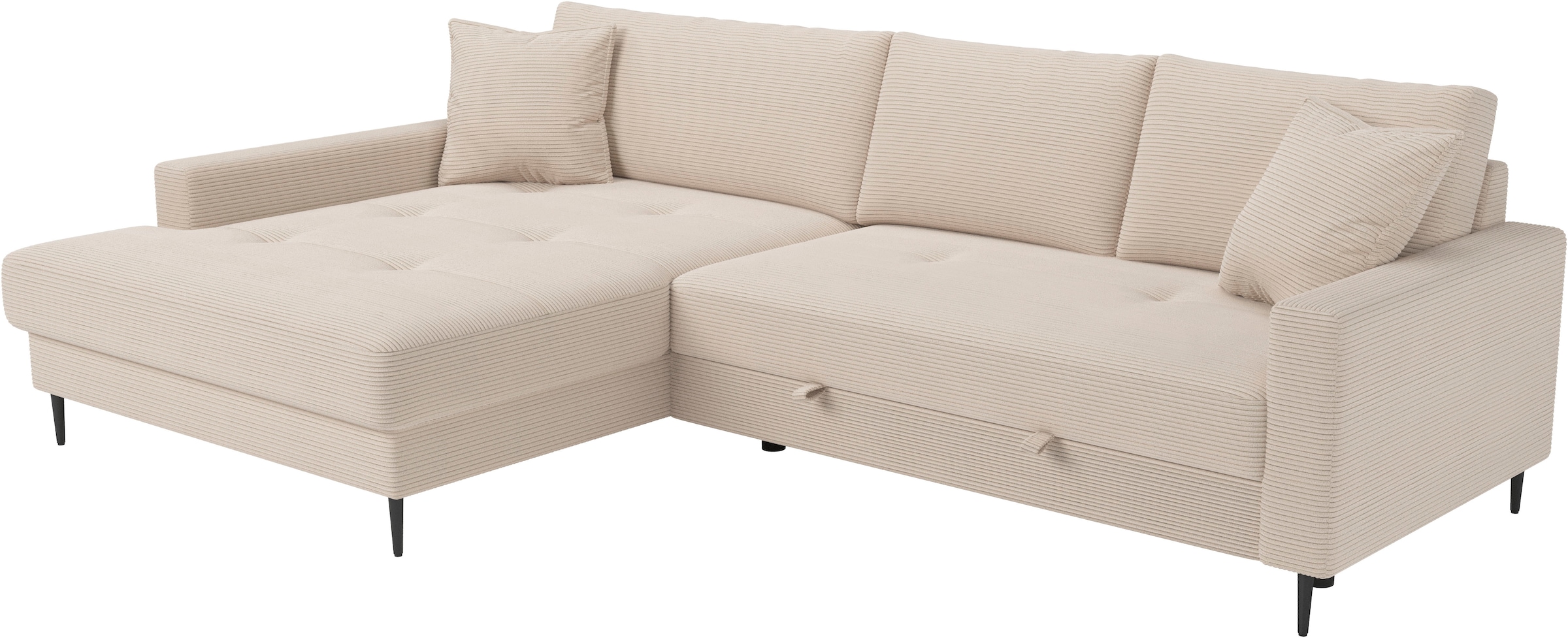 Trends by HG Ecksofa »Summer, B: 284 cm, mit Schlaffunktion und Wellenfederung«