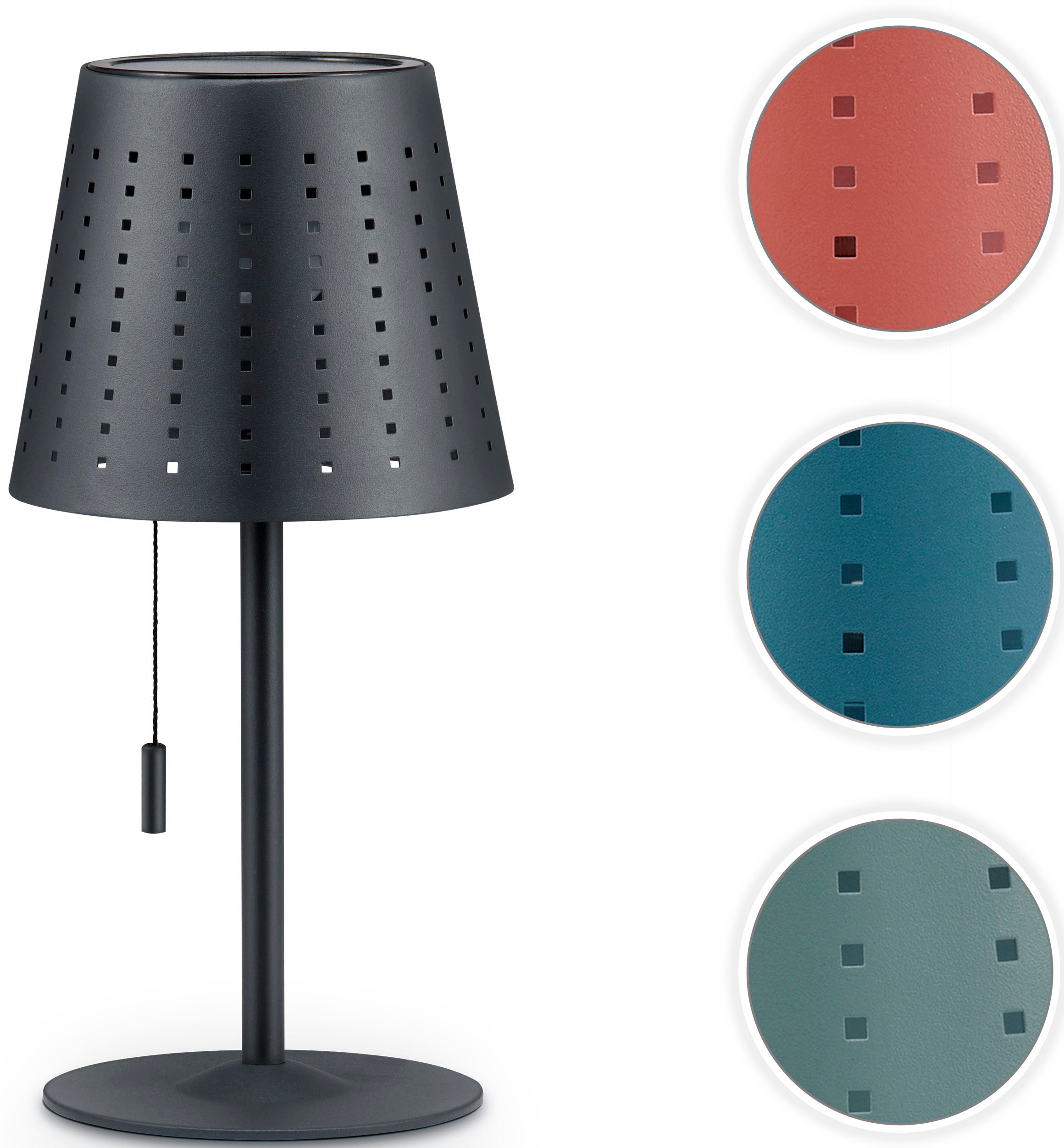 Paco Home Tischleuchte »LARA«, Outdoor LED Akku Metall Aufladbar Zugschalte günstig online kaufen
