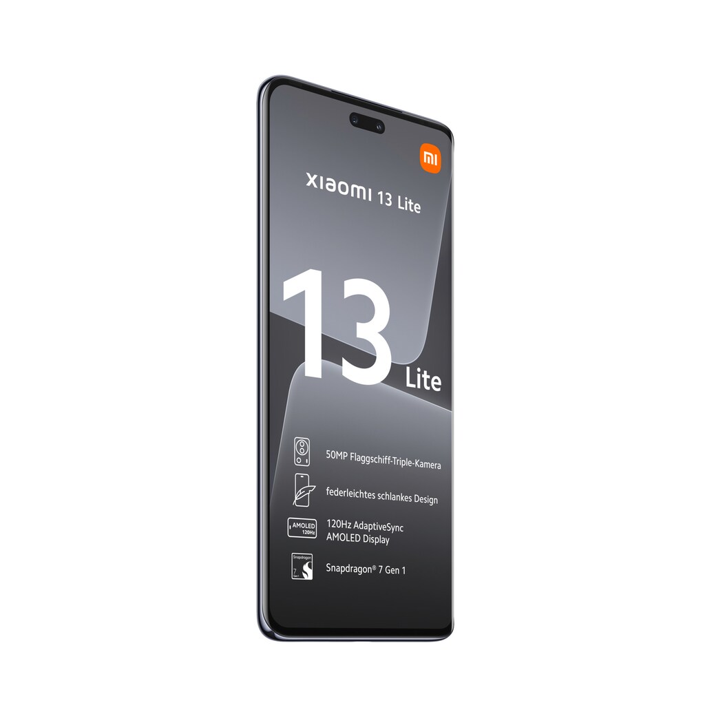 Xiaomi Smartphone »13 Lite 8GB+128GB«, Schwarz, 16,65 cm/6,55 Zoll, 128 GB Speicherplatz, 50 MP Kamera