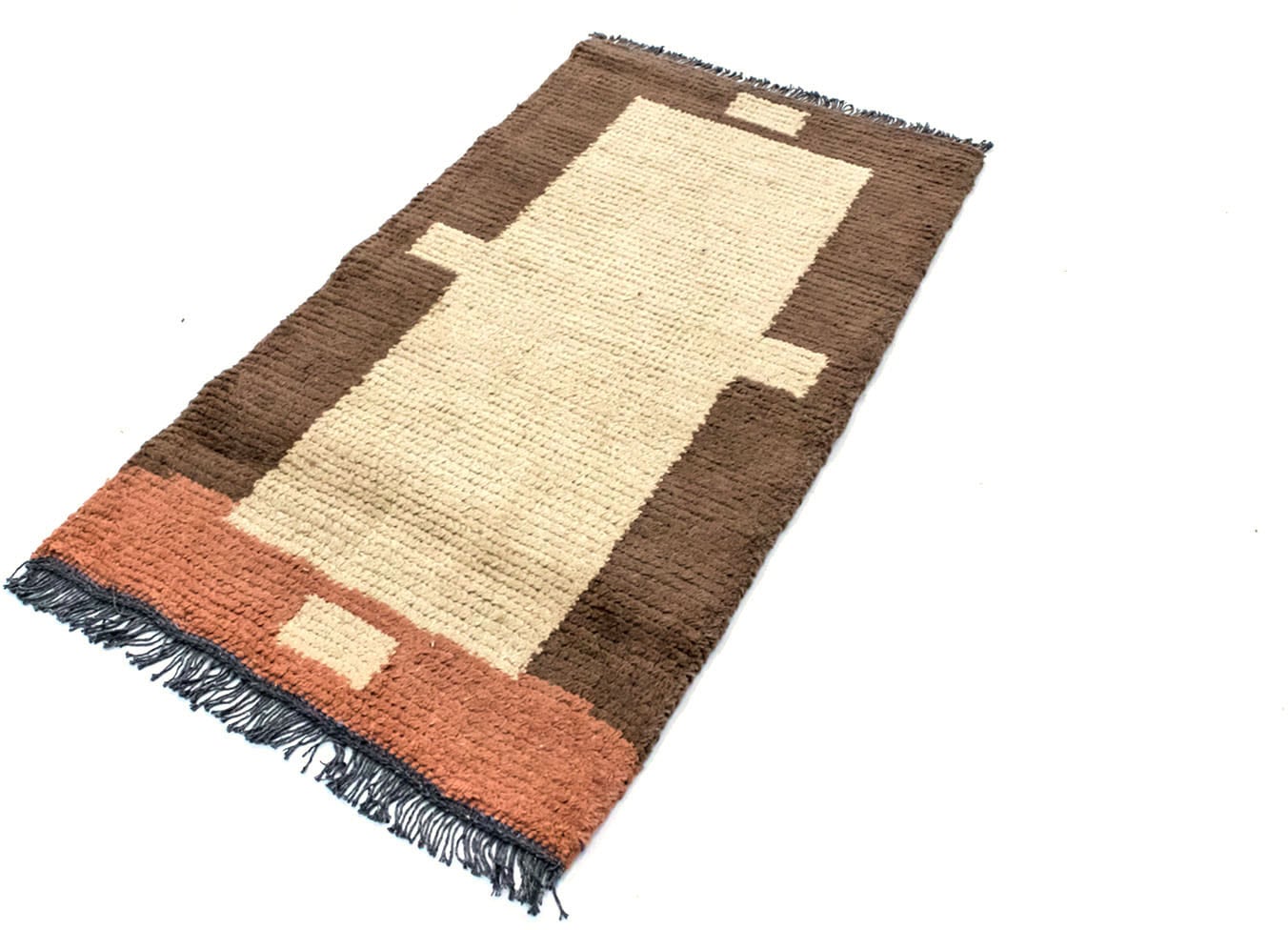 morgenland Wollteppich »Nepal Teppich handgeknüpft beige«, rechteckig, 18 m günstig online kaufen