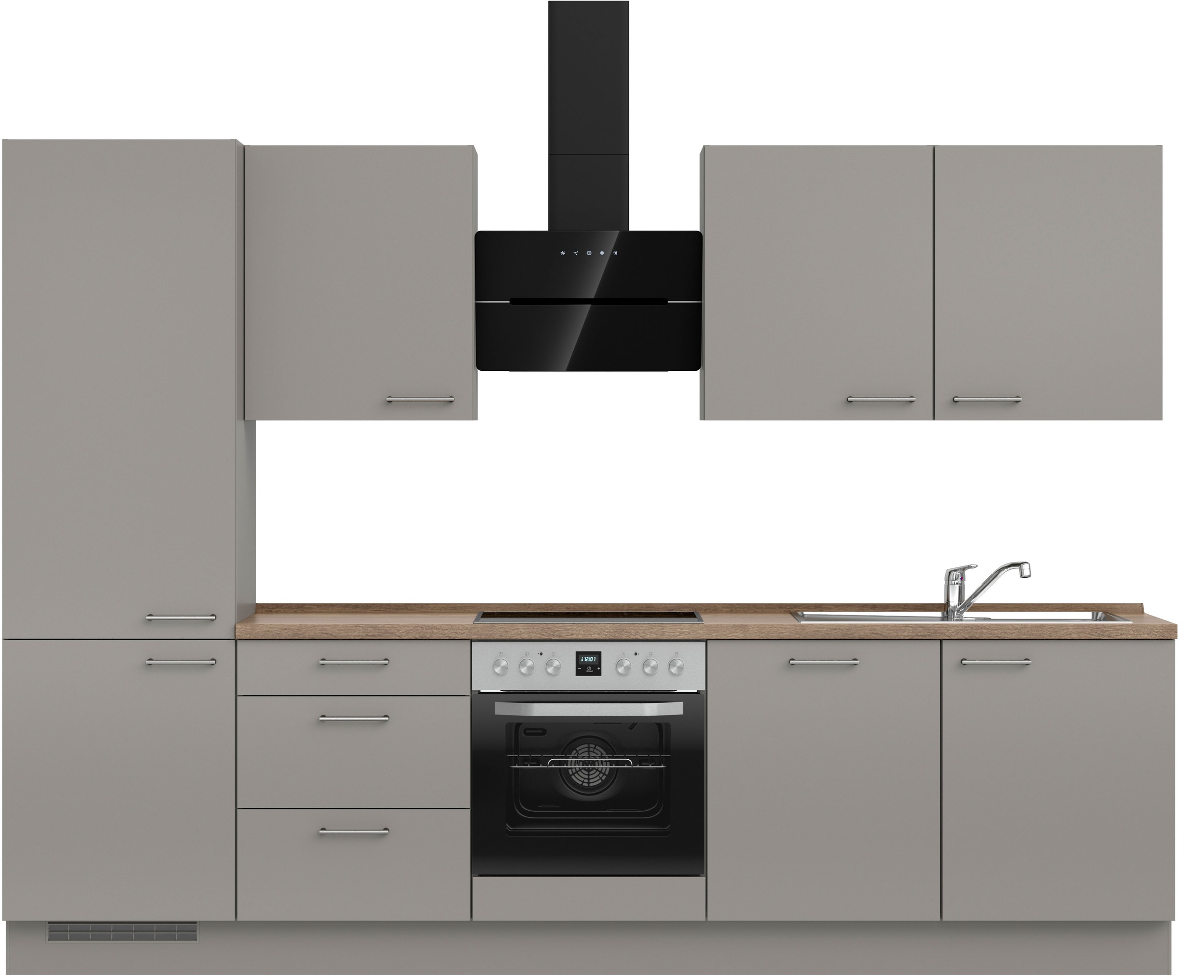 nobilia® Küchenzeile »"Laser II", Ausrichtung wählbar, Breite 300 cm« vormo günstig online kaufen