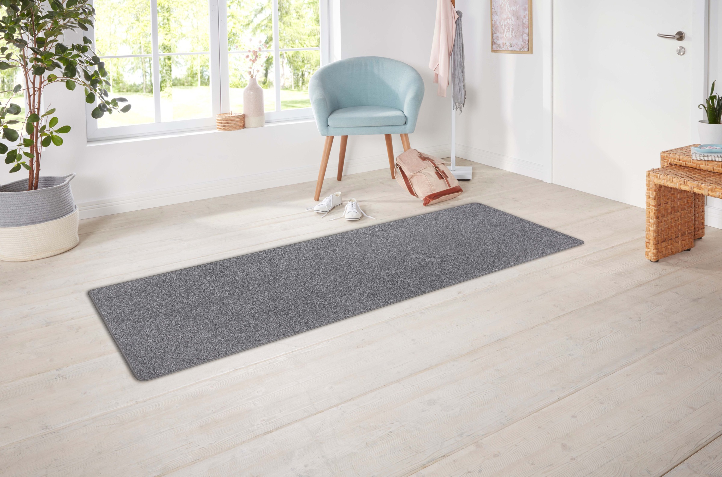 Hanse Home Exclusiv Läufer »Liberty«, rechteckig, 7 mm Höhe, Uni-Meliert, r günstig online kaufen
