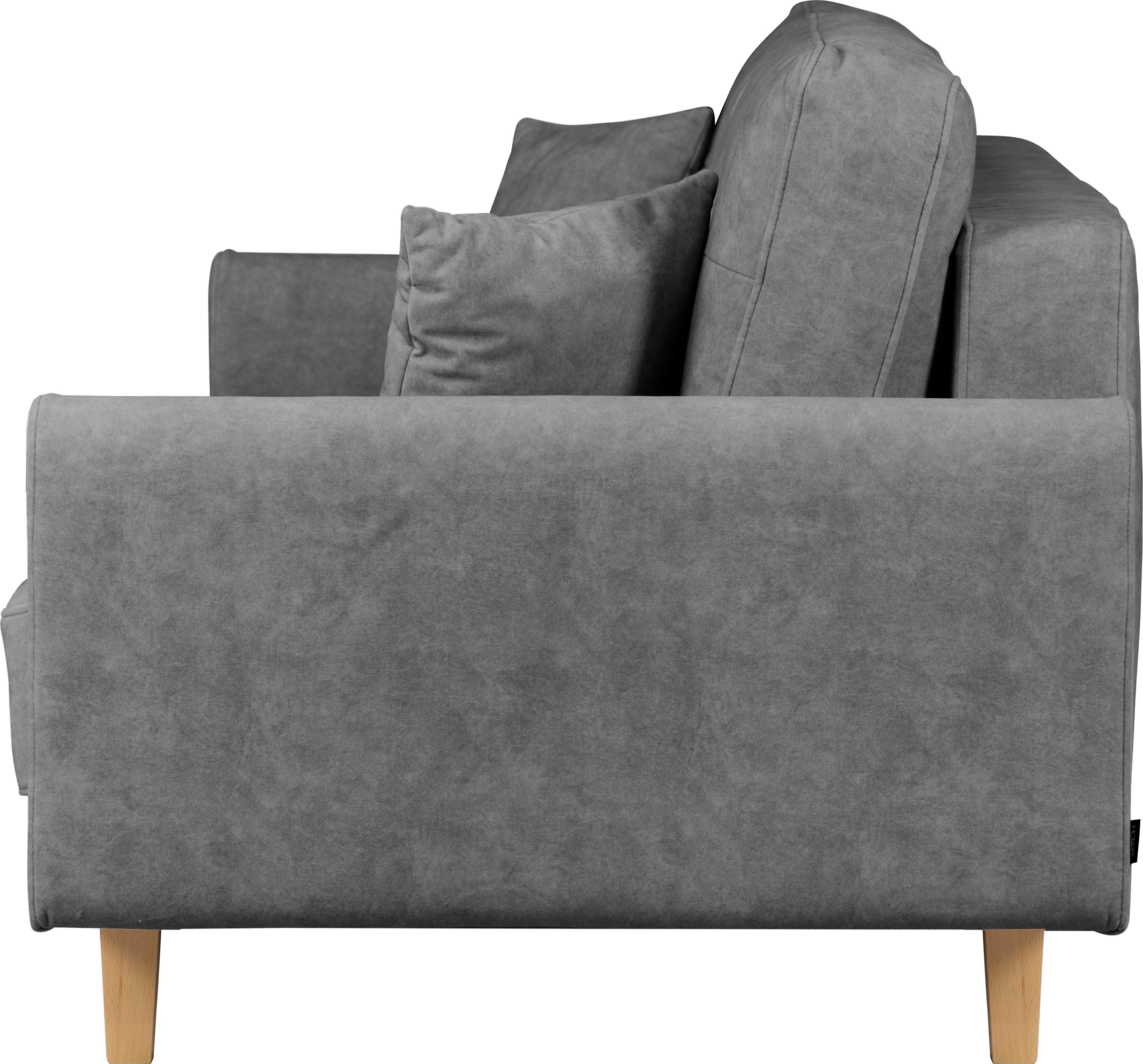 Home affaire 2-Sitzer »TRIPLO mit Wellenunterfederung, Maße B/T/H: 165/100/89 cm«, Sofa mit Steppung im Rückenbereich, incl. Rückenkissen und Zierkissen