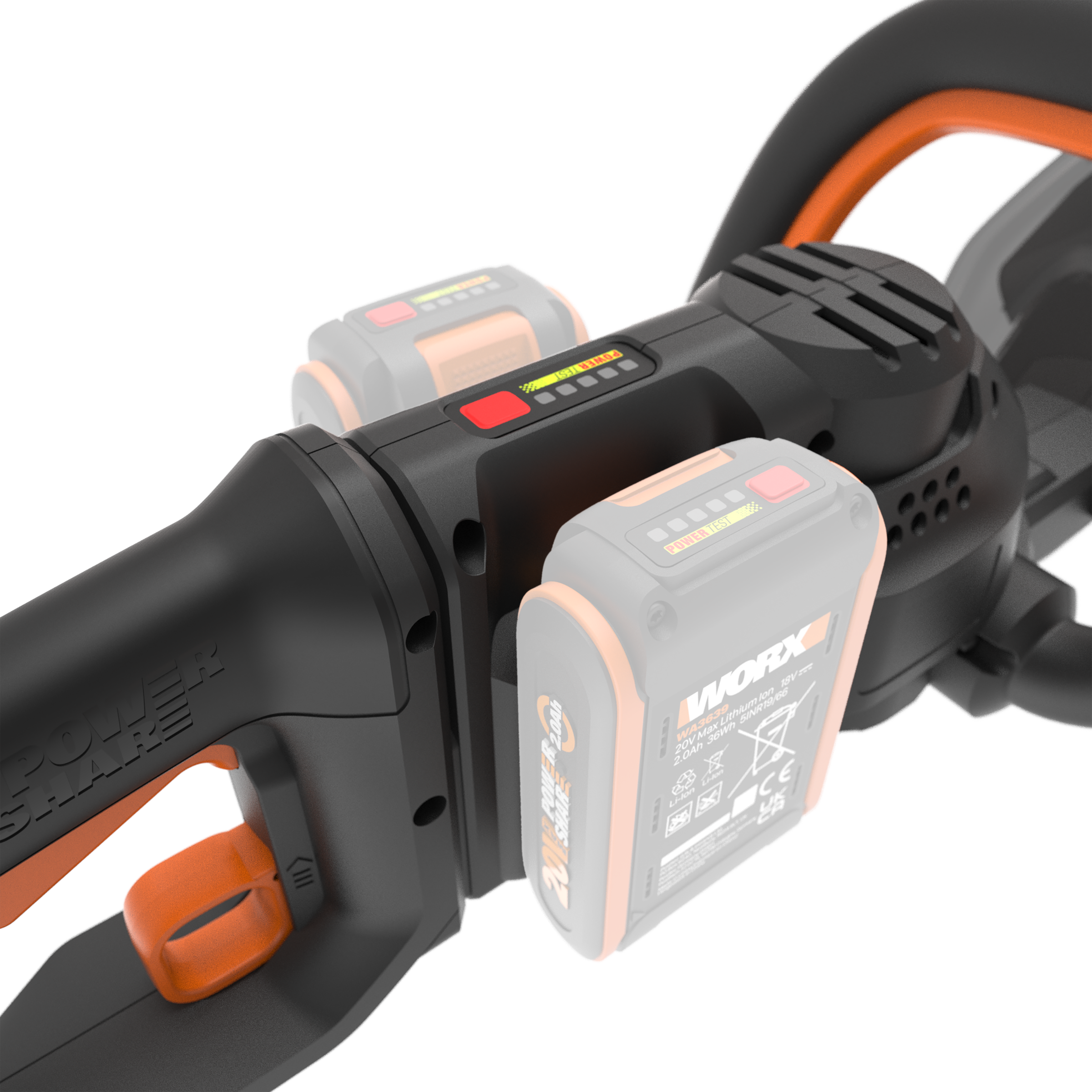 Worx Akku-Heckenschere »WG286E.9 Nitro Profi«, 58 cm Schnittlänge, 27 mm Zahnabstand, ohne Akku und Ladegerät