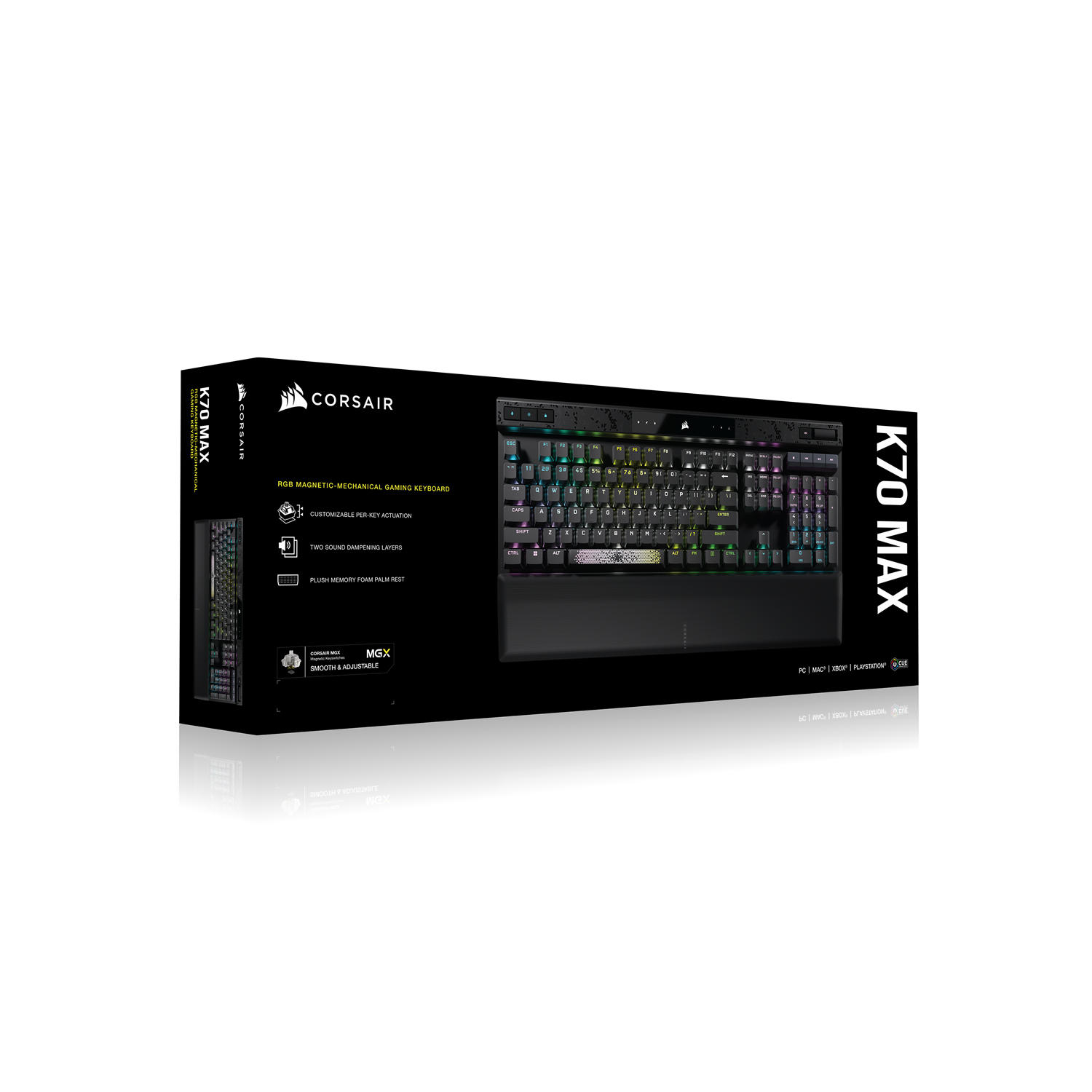 Corsair Gaming-Tastatur »K70 MAX RGB«, (Multimedia-Tasten), mit anpassbaren Magnetschaltern