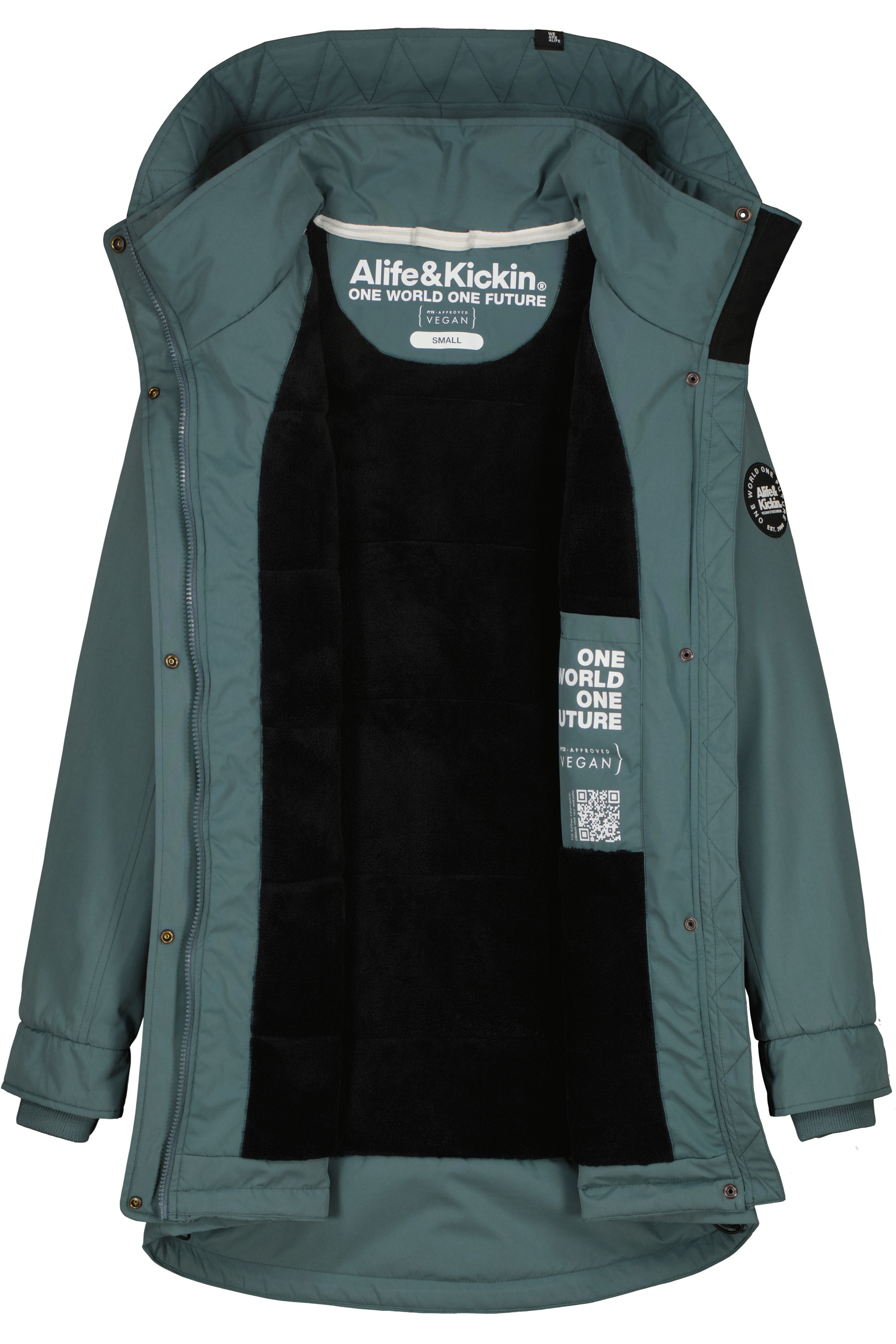 Alife & Kickin Winterjacke »Damen FloraAK A«, mit Kapuze, Gefütterte Winterjacke mit kuscheligem Innenfell und großer Kapuze