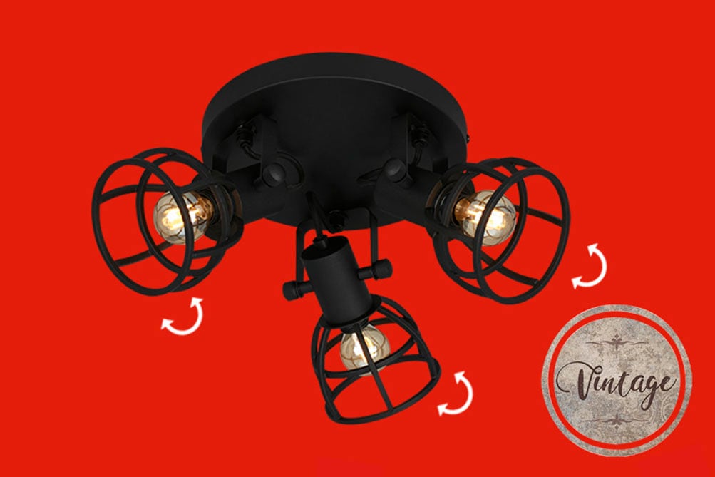 Briloner Leuchten LED Deckenspot »KORBO BLACK«, für Leuchtmittel 3 x E14, s günstig online kaufen