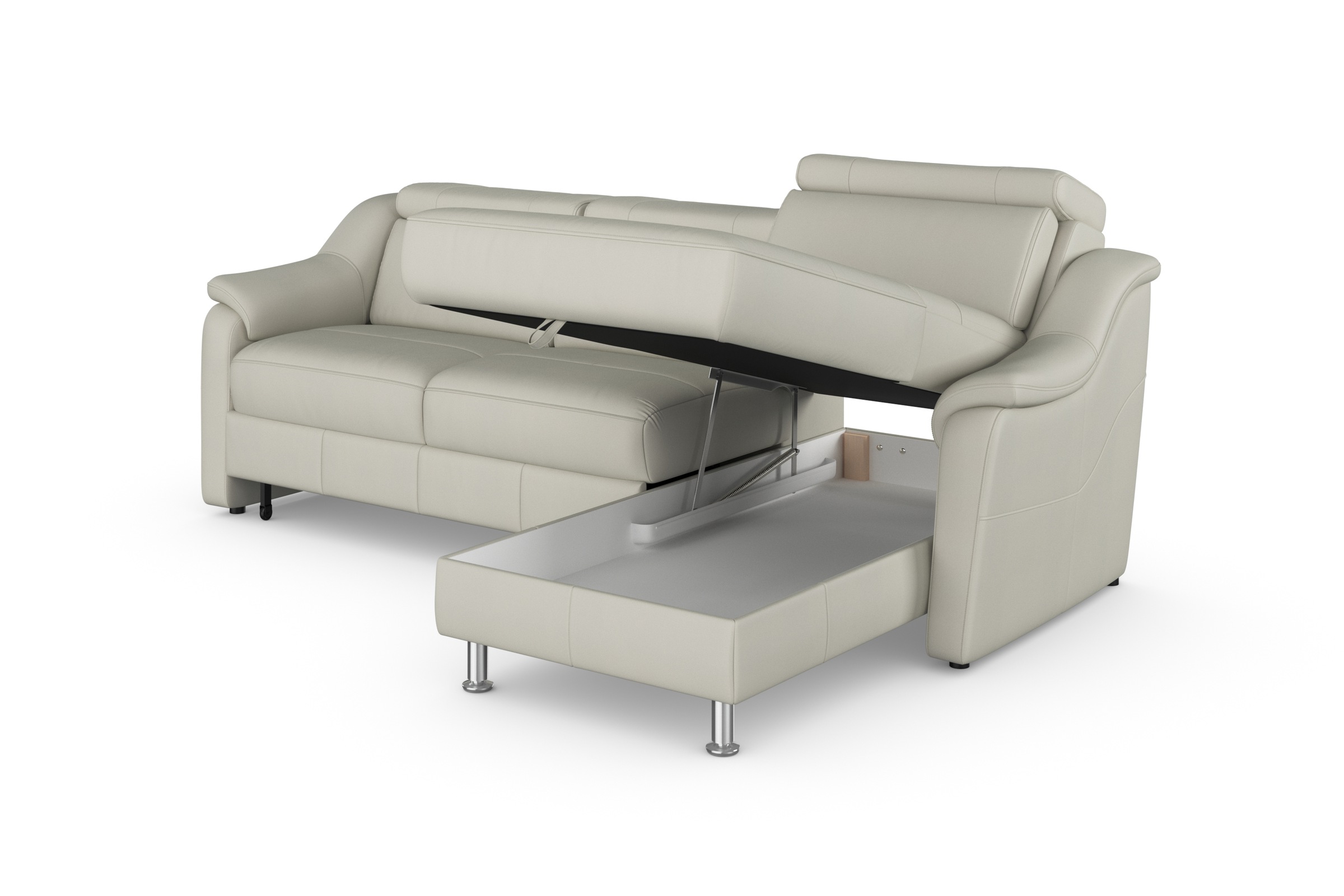 sit&more Ecksofa »Freetown L-Form«, inklusive Kopfteilverstellung und komfortablem Federkern