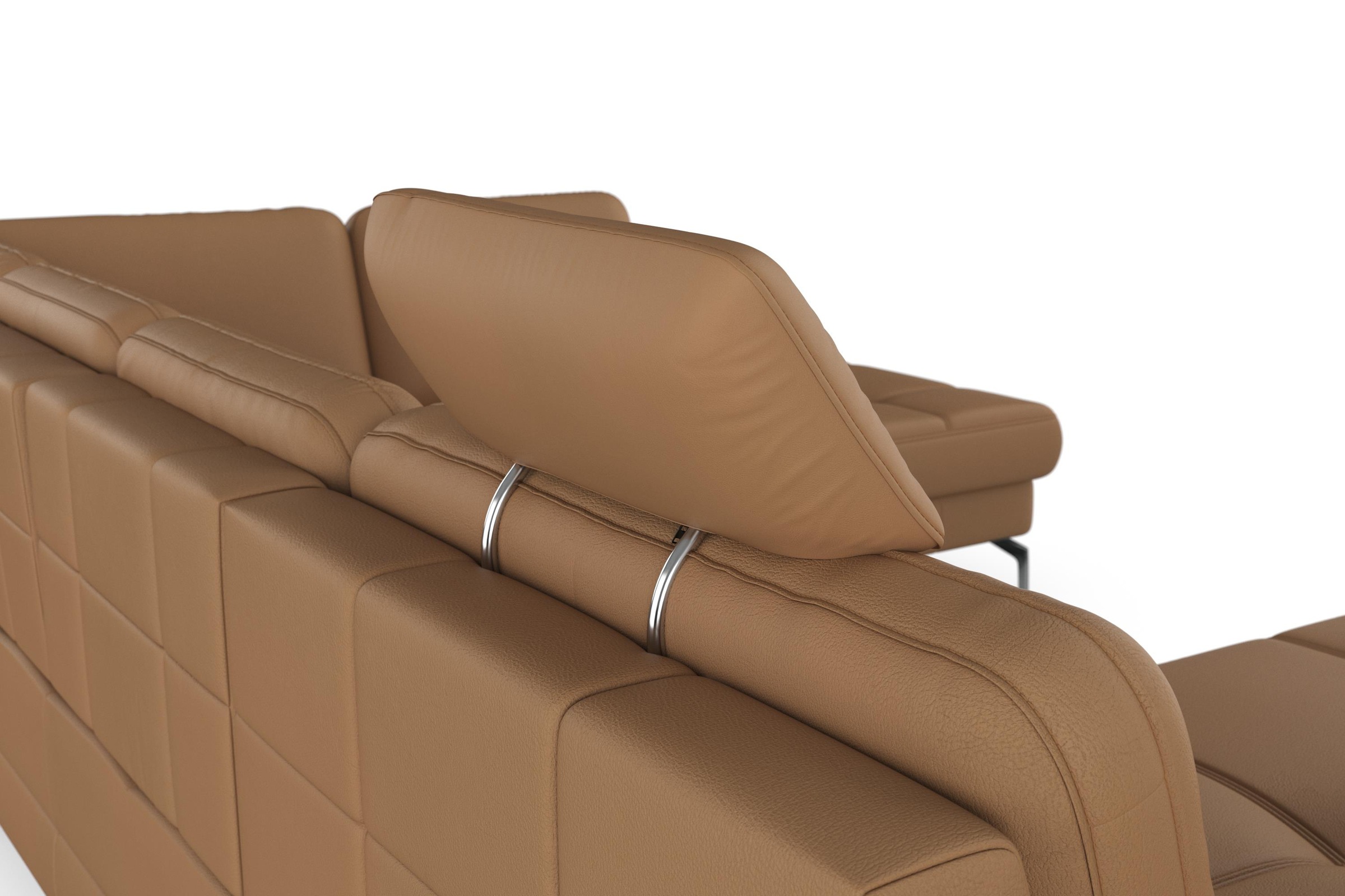 sit&more Wohnlandschaft »Bendigo U-Form«, inklusive Sitztiefenverstellung, Bodenfreiheit 15 cm, in 2 Fußfarben