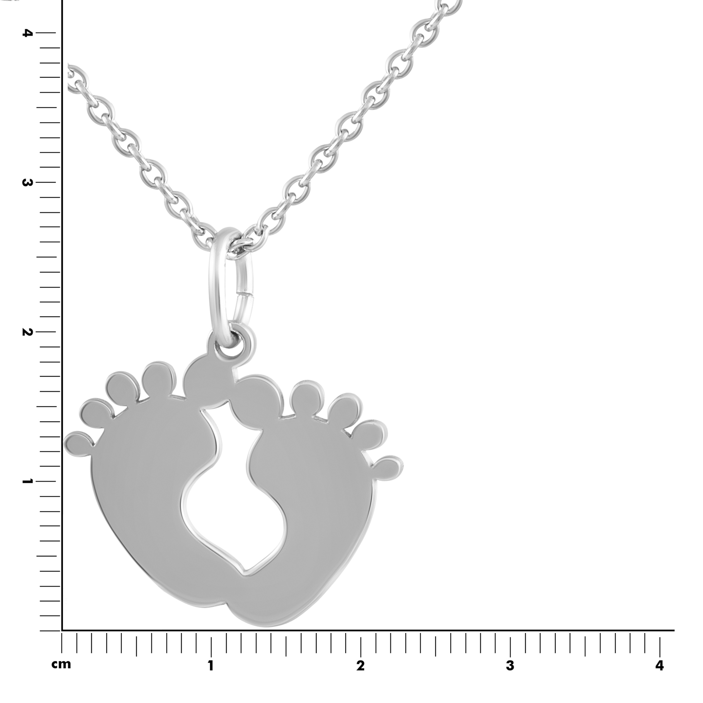 Vivance Kette mit Anhänger »925 Silber rhodiniert Babyfüße«