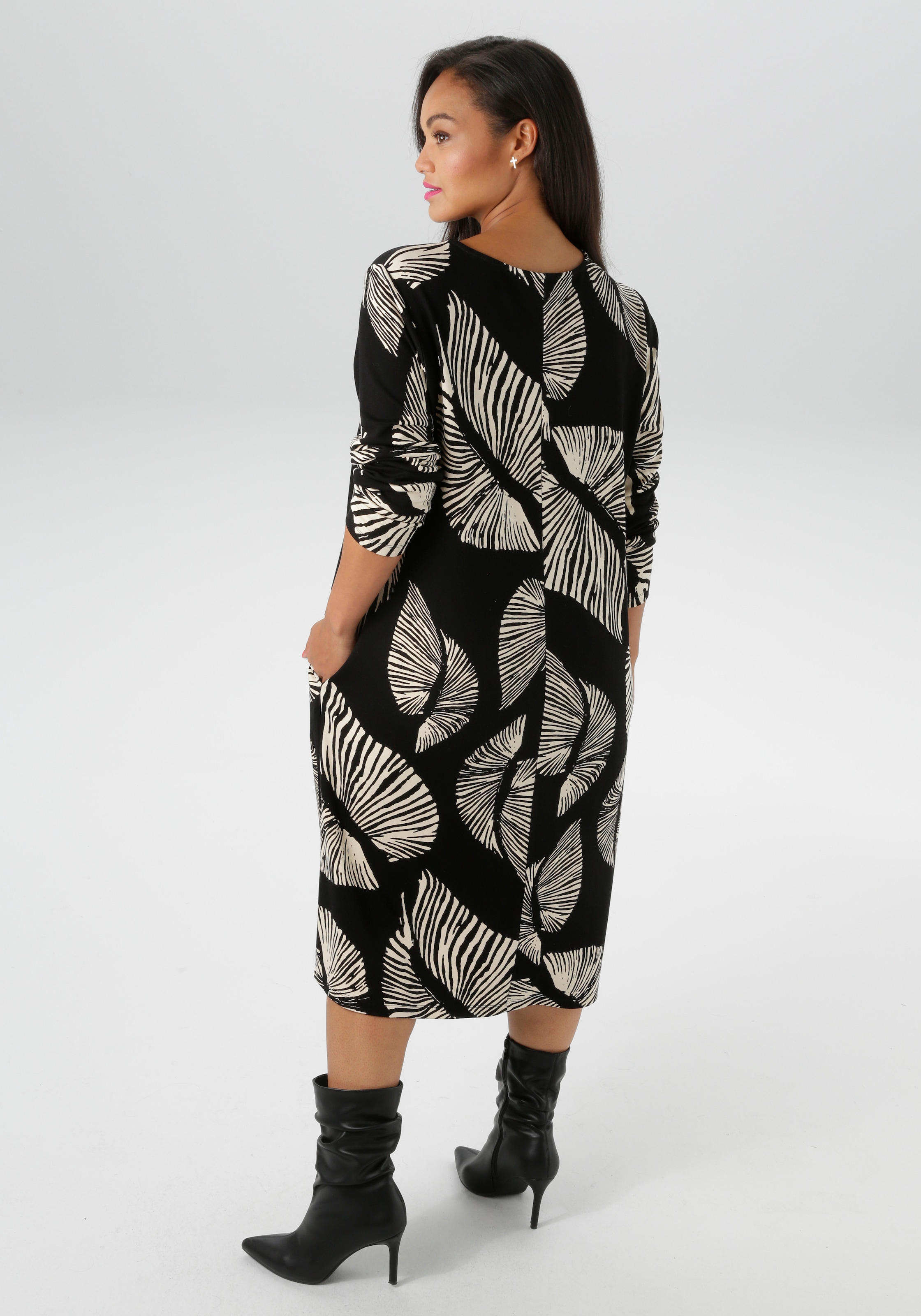 Aniston PLUS Jerseykleid, aus weicher Milano Rib-Qualität - NEUE KOLLEKTION