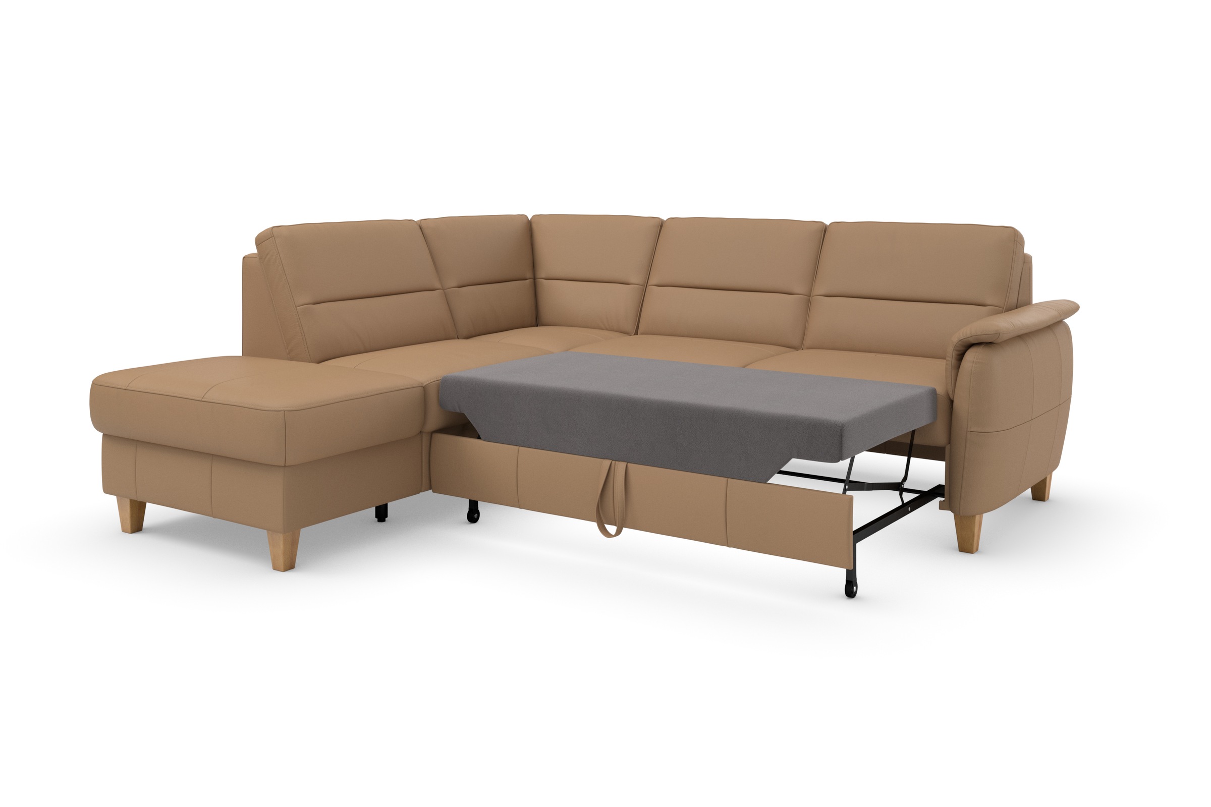 Home affaire Ecksofa »Palmera L-Form, B: 236 cm«, optional Bettfunktion & Bettkasten, Federkern