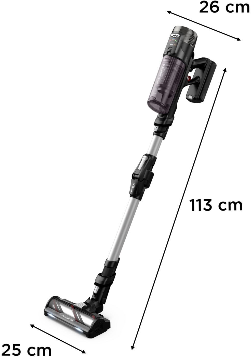 Rowenta Akku-Handstaubsauger »13.60 Allergy, hohe Saugleistung, ultraleicht, Flex-Gelenk, LED-Licht«, sehr leicht, automatische Saugleistungsanpassung, RH9A36