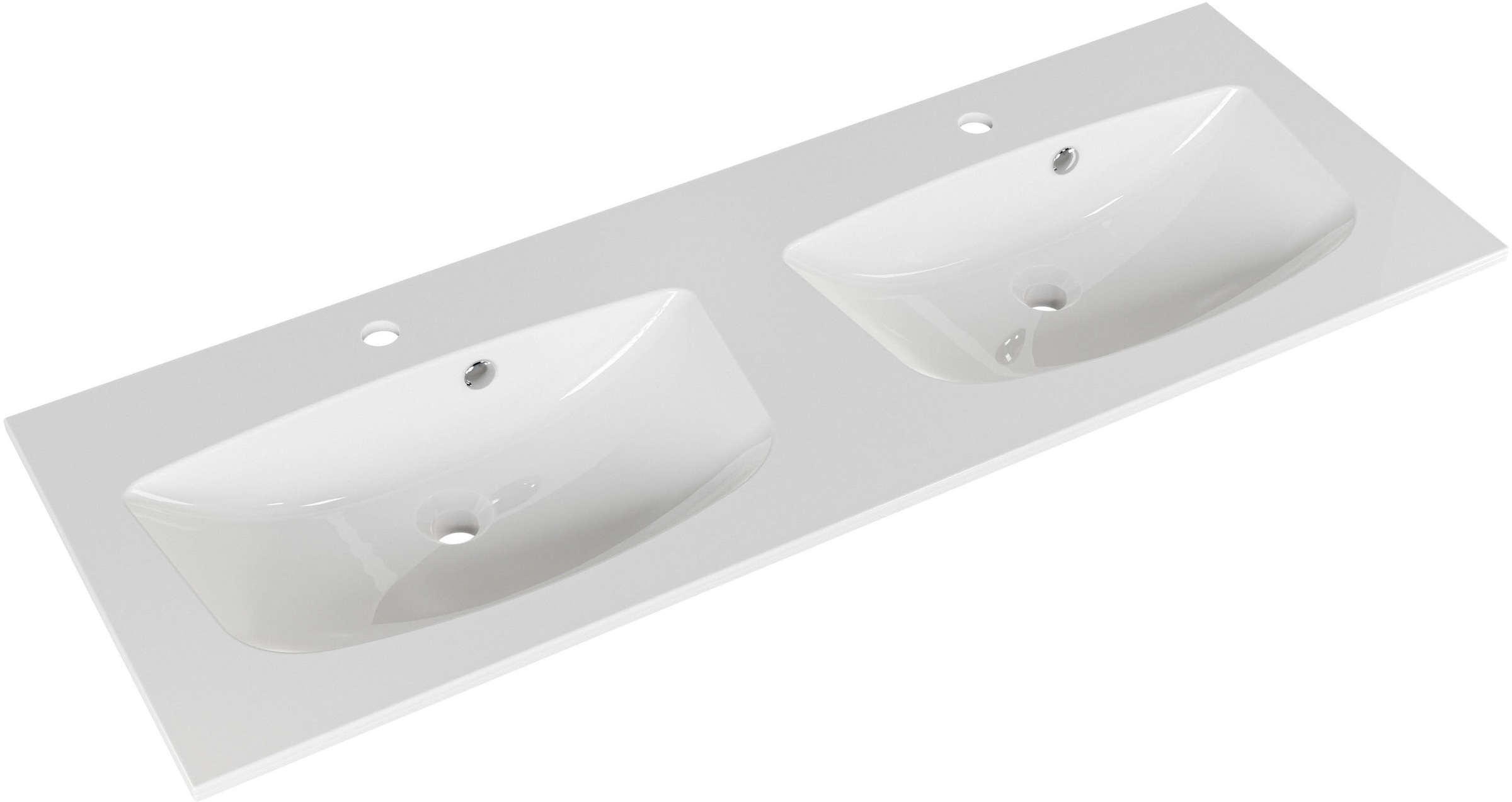 Saphir Badmöbel-Set »Serie 6025 2-teilig Mineralmarmor-Waschtisch mit LED-Spiegelschrank«, (2 St.), Waschplatz 132cm breit, 4 Schubladen, 2 Spiegel-Türen, inkl Türdämpfer