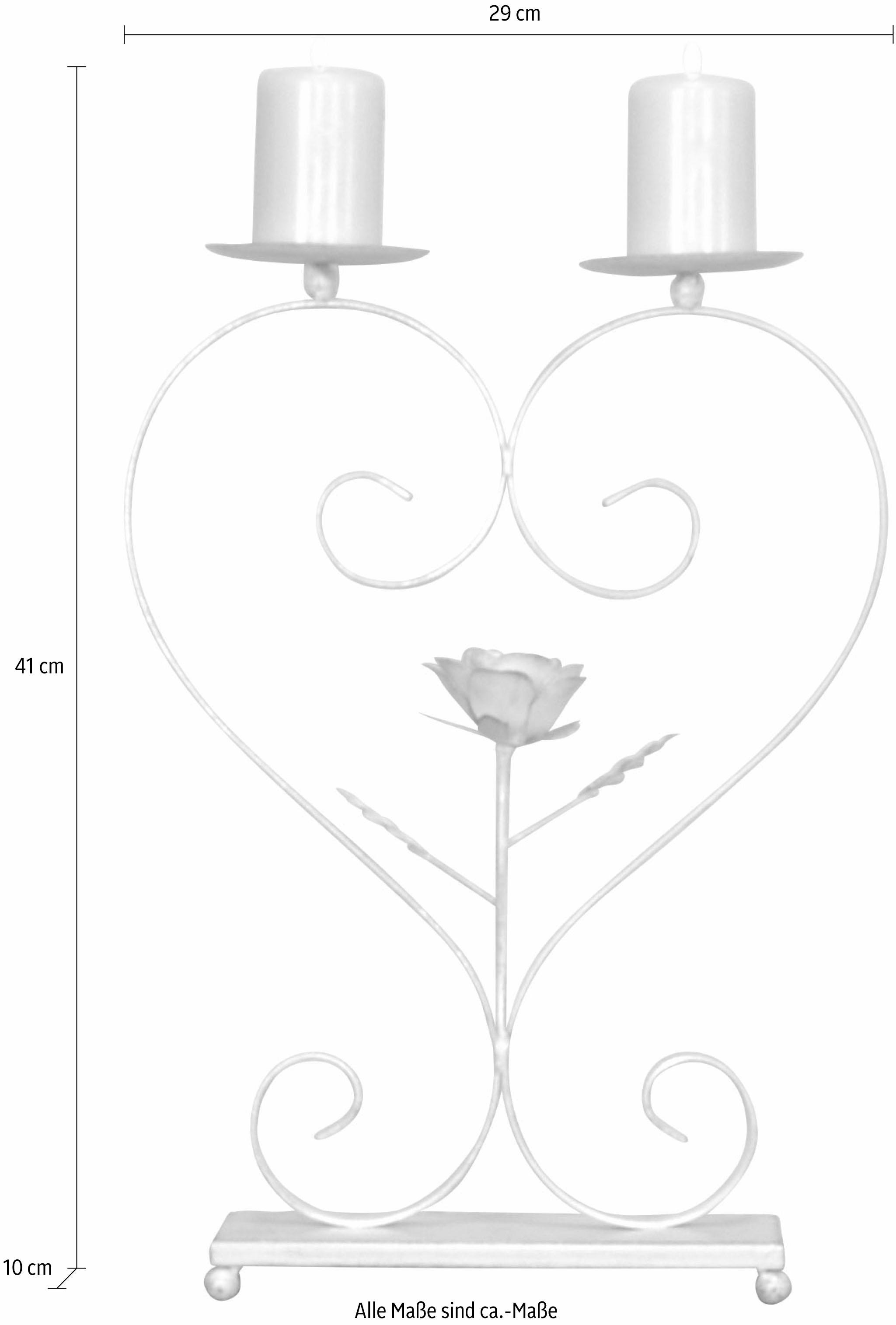 Home affaire Kerzenständer, Kerzenhalter, bestellen Höhe für zwei 41 Metall, cm ca. online Stumpenkerzen, aus