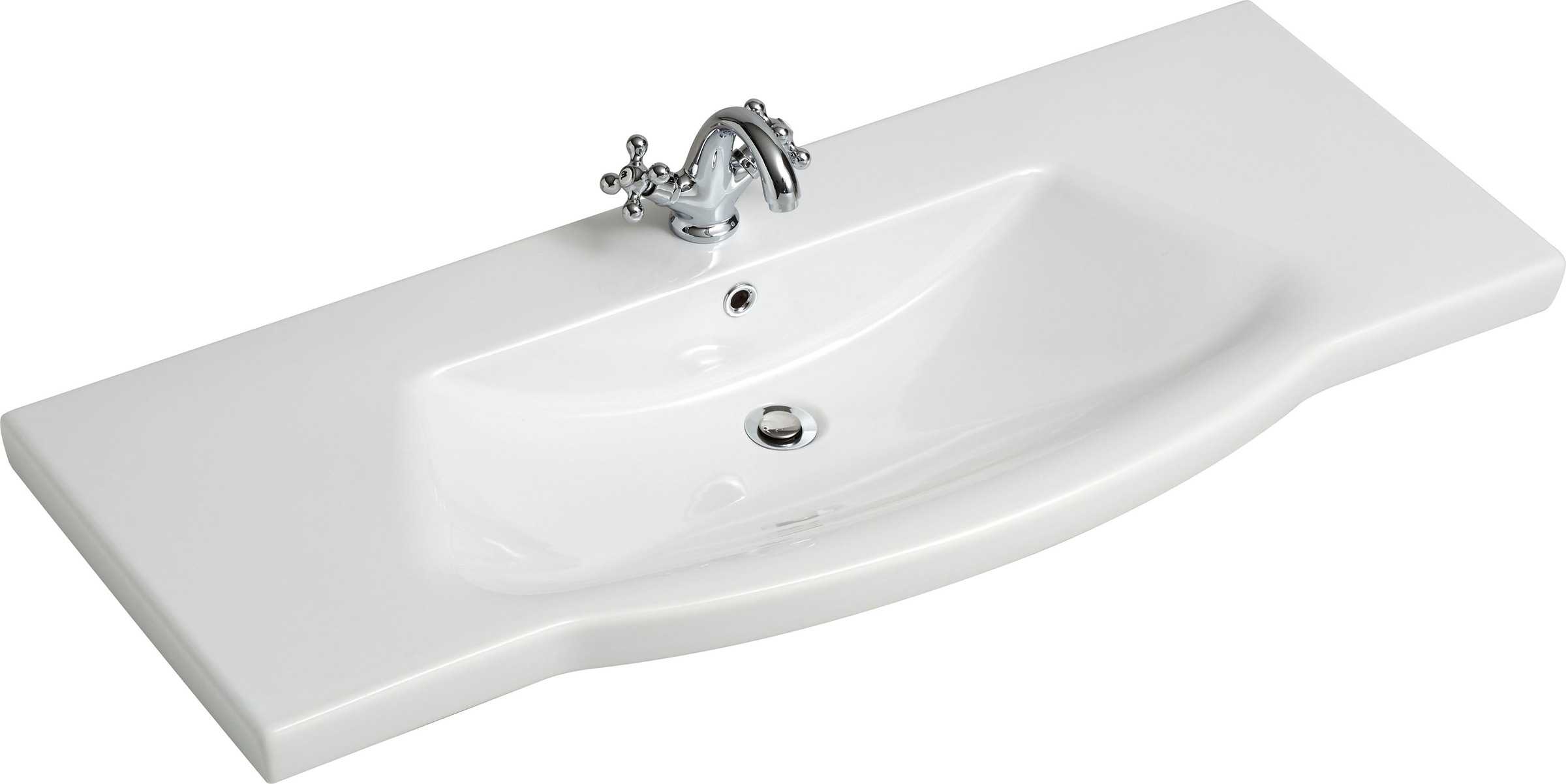 Saphir Badmöbel-Set »6005 Sprint 3-teilig, Keramik-Waschtisch mit LED-Spiegelschrank« 4 Stk. tlg.
