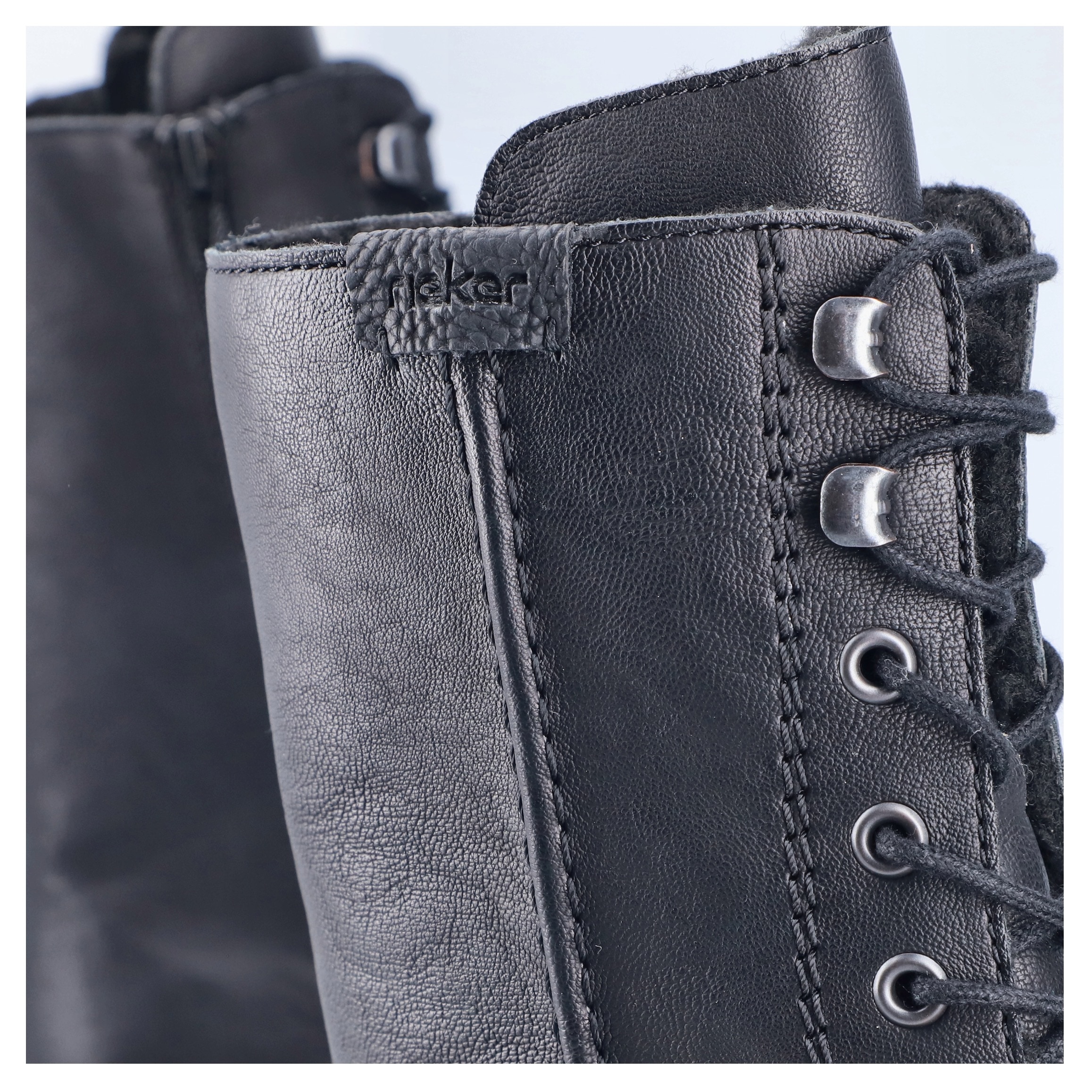 Rieker Winterstiefelette, Blockabsatz, Schnürstiefelette, Schnürboots mit Warmfiutter