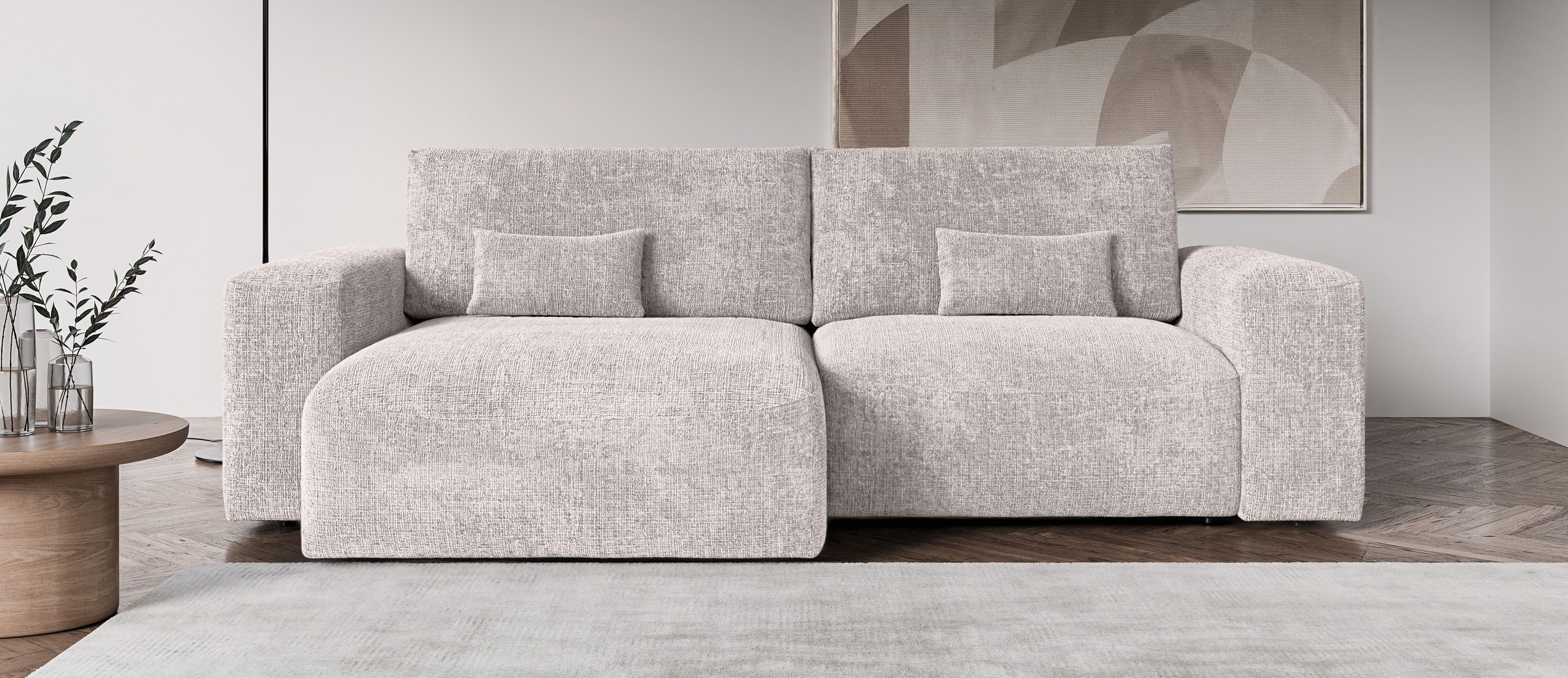 OTTO home Ecksofa »MATTS Schlafsofa mit Bettkasten, Maße B/T/H: 265/159/89 günstig online kaufen