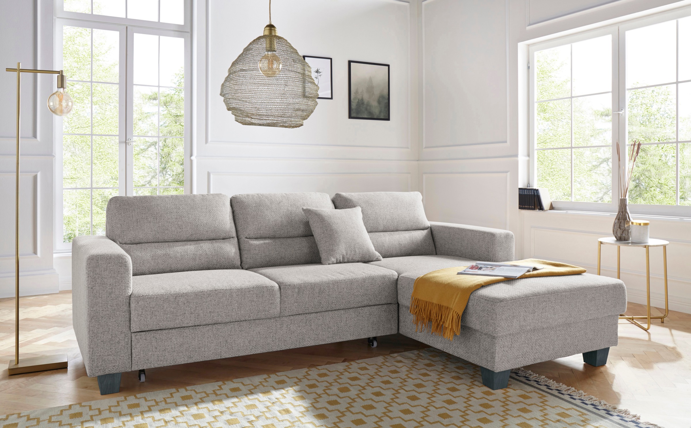 TRENDMANUFAKTUR Ecksofa »Chamber, zeitlos und modern, bequem mit hohem Sitz günstig online kaufen