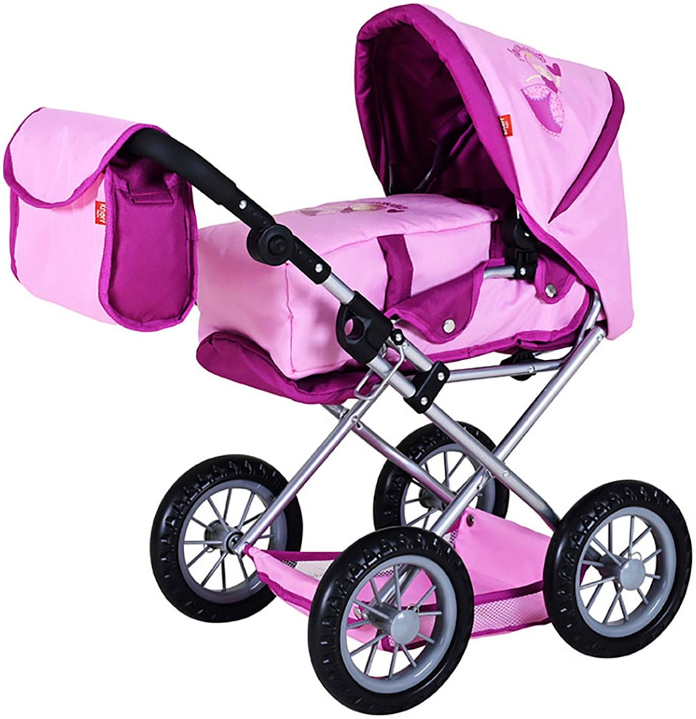 Knorrtoys® Kombi-Puppenwagen »Ruby - princess pink«, mit Wickeltasche