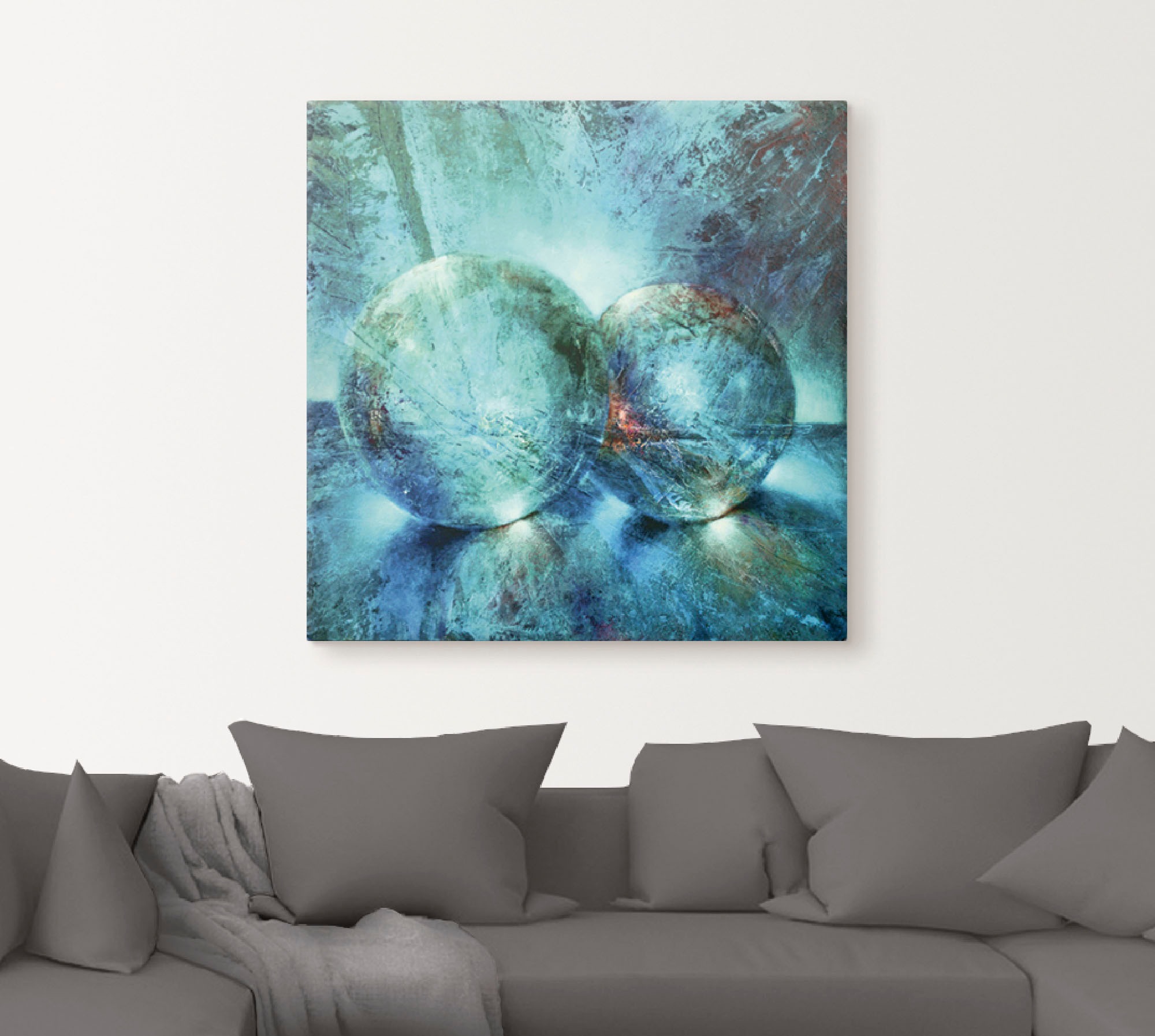 Artland Wandbild »Zwei blaue Murmeln_«, Muster, (1 St.), als Alubild, Outdoorbild, Leinwandbild, Poster in verschied. Größen