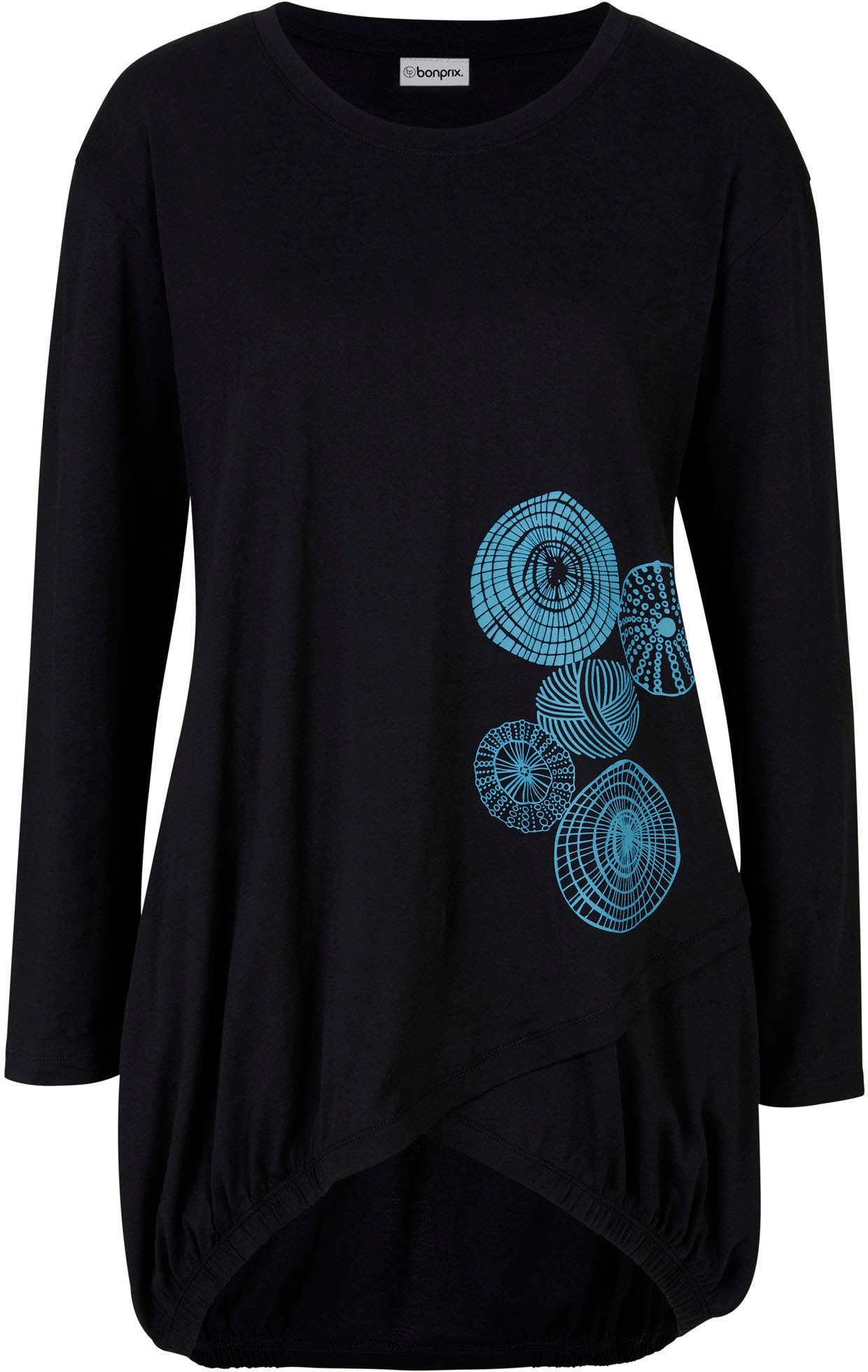 bonprix Longshirt Ballonform, mit bedrucktem Design, aus Baumwolle, für Freizeit