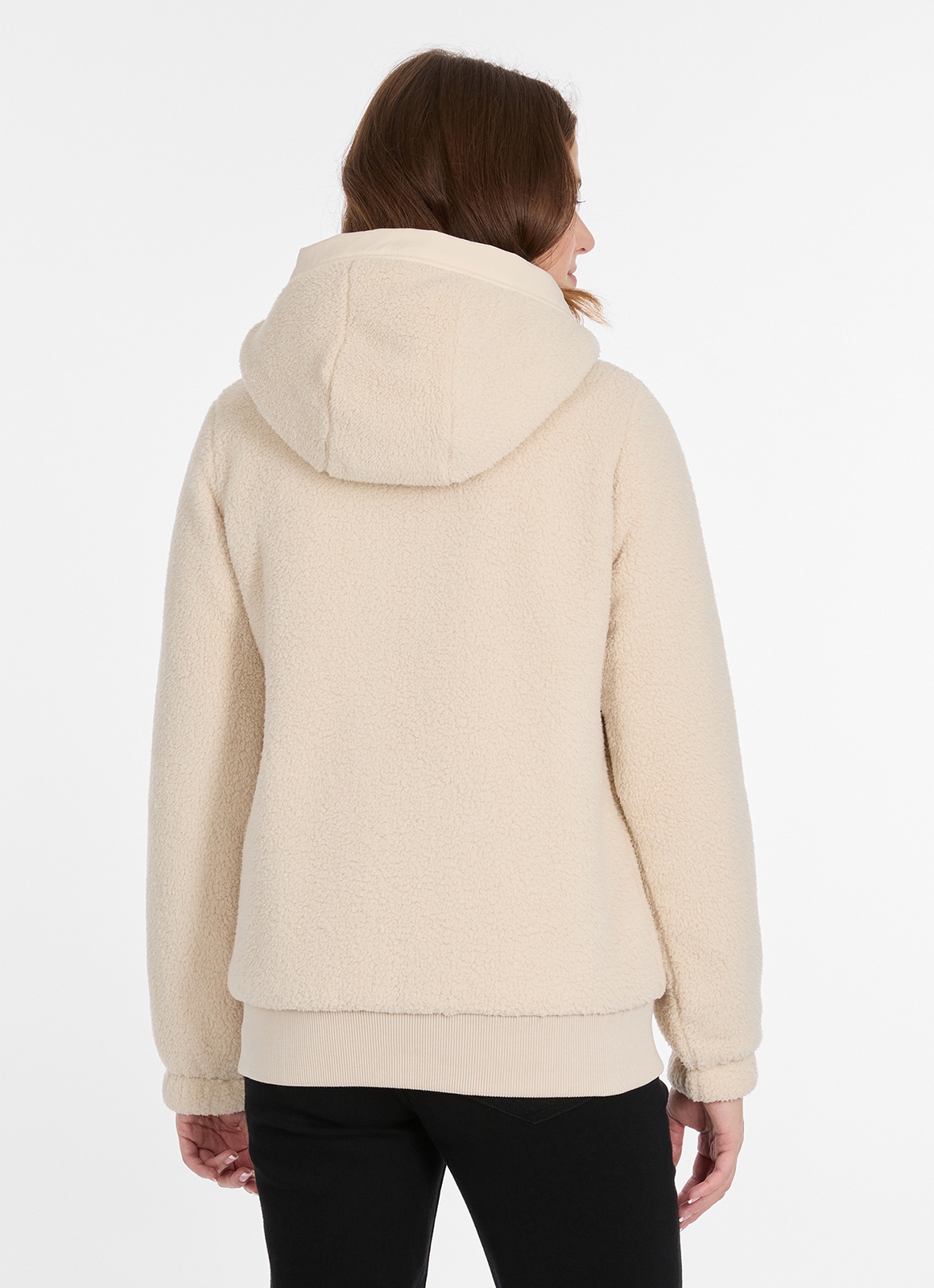 Ragwear Fleecejacke »COUSY SHORT« mit Kapuze hüftlange Länge, mit Reißverschluss, figurumspielende Passform