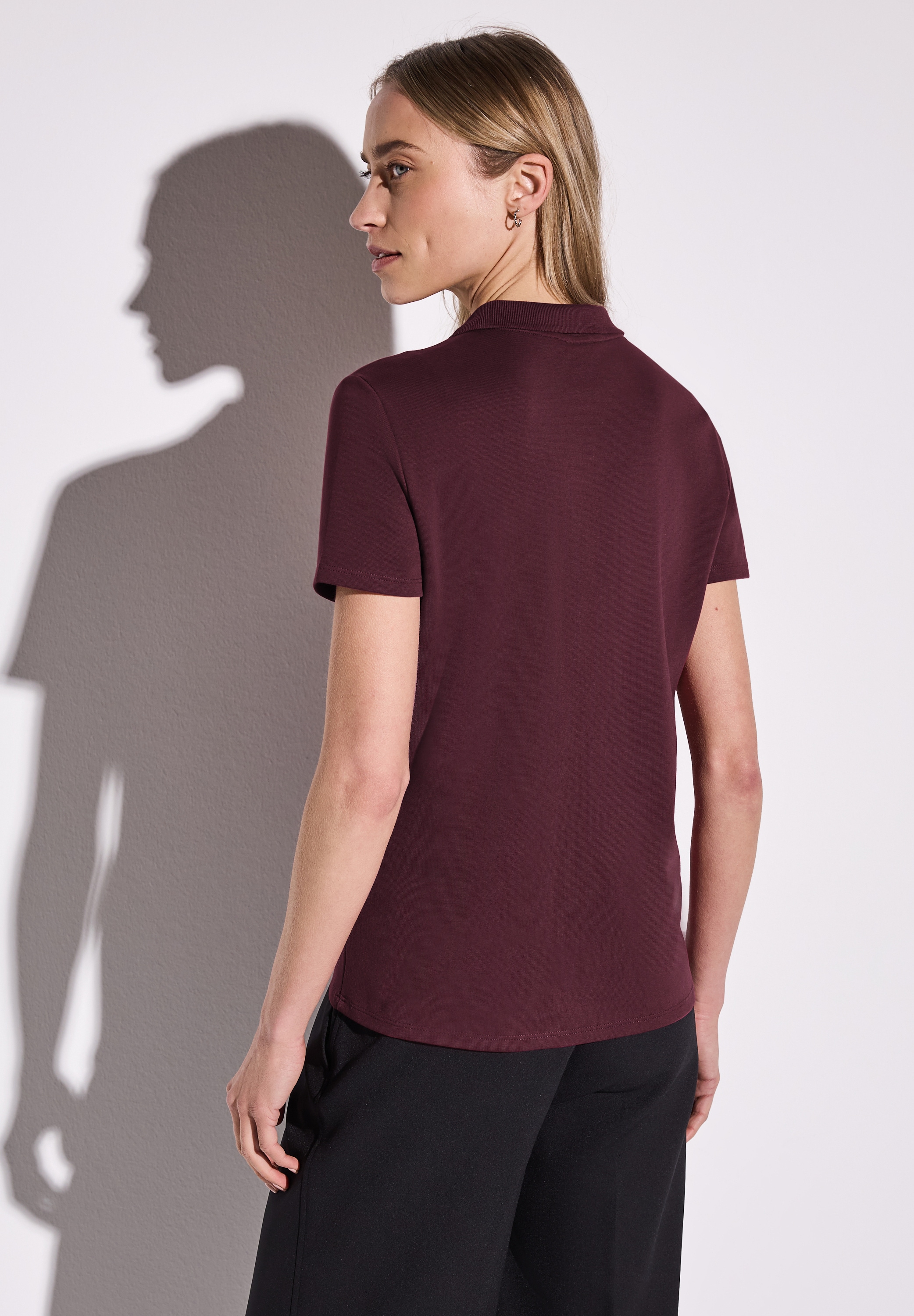 STREET ONE Poloshirt, mit Ripsstruktur