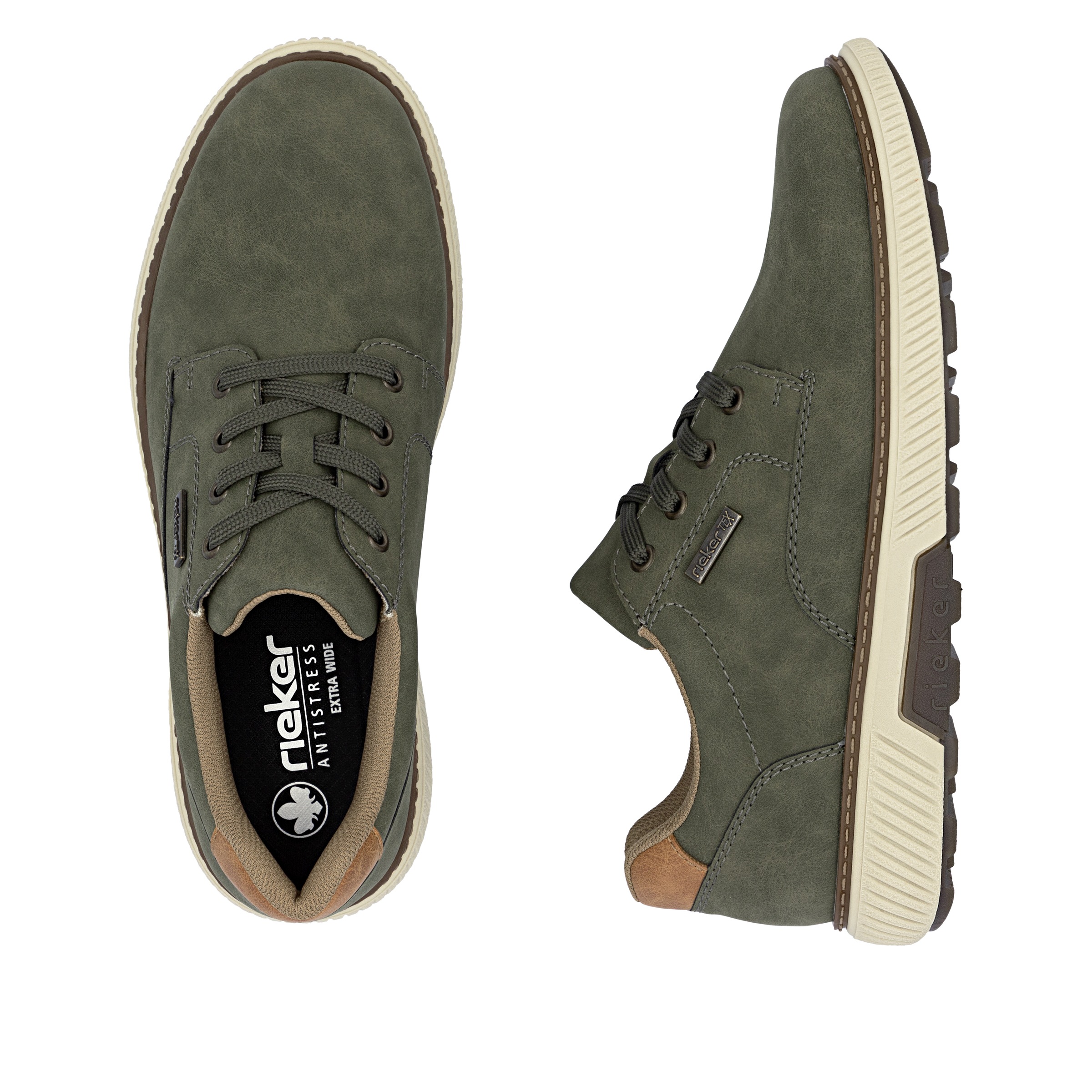 Rieker Sneaker, Halbschuh, Schnürschuh, Casual Sneaker mit weichem Schaftrand