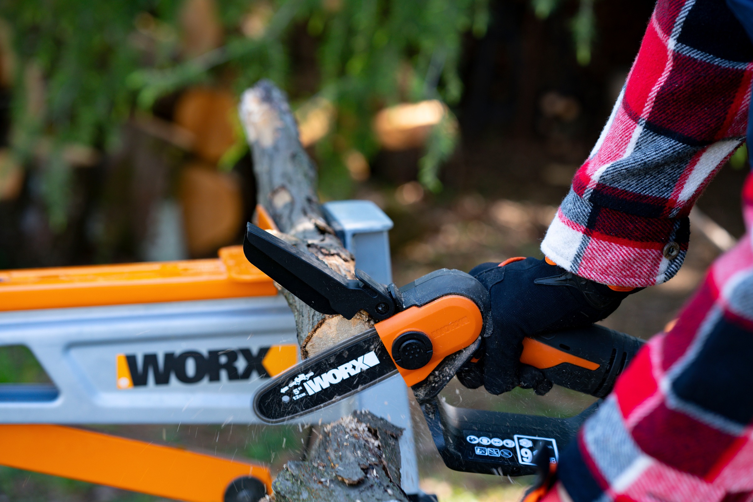 Worx Akku-Kettensäge »WG324E.9«, Einhand Astsäge, 6,7m/s Kettengeschwindigkeit, ohne Akku und Ladegerät