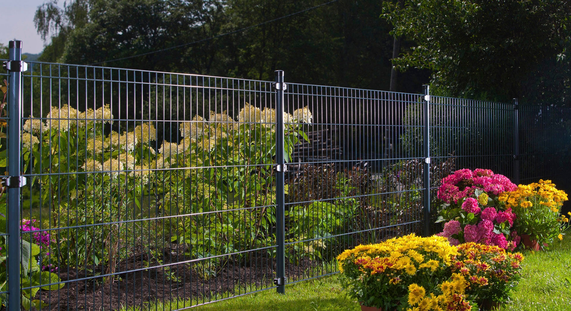 KRAUS Doppelstabmattenzaun »DinoPro DSZ42«, anthrazit, 120 cm hoch, 5