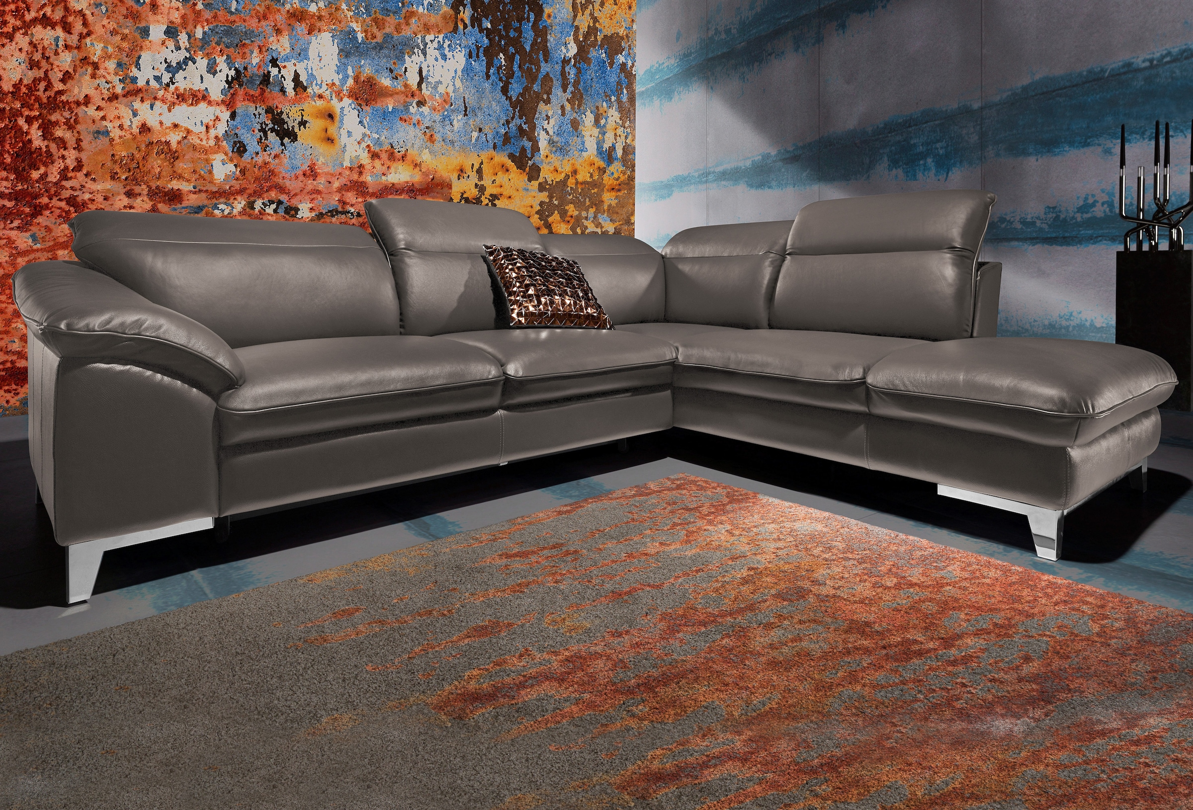 COTTA Ecksofa "Teresa L-Form" mit Kopfteilverstellung, wahlweise mit Bettfu günstig online kaufen