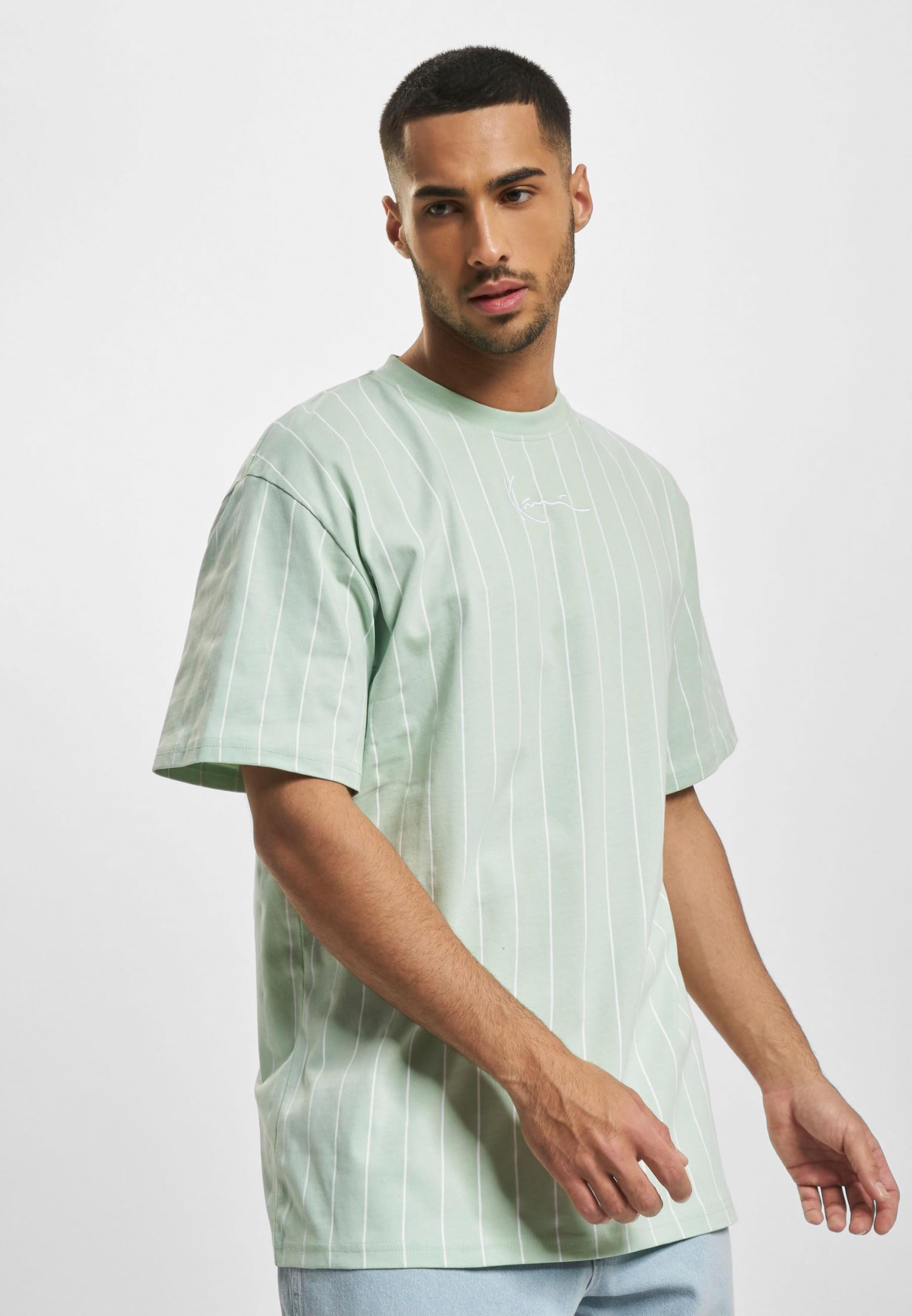 Karl Kani T-Shirt »Karl Kani Herren KM232-019-1 KK Small Signature Pinstripe Tee« 1 Stk.