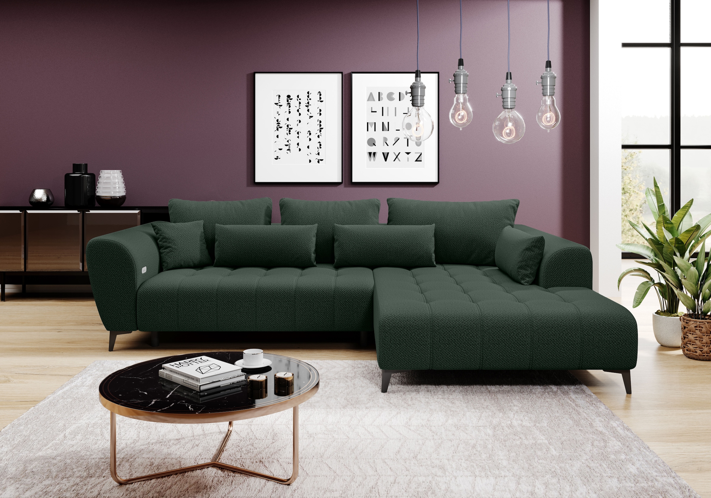 WERK2 Ecksofa »Memo Garay« Luxus in Übergröße: XXL-Liegefläche, Komfort-Ott günstig online kaufen