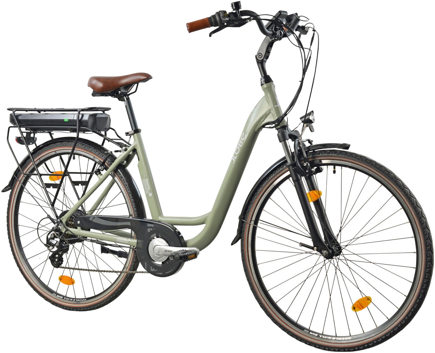 LLobe »City E-Bike 28" County grün« 7 Gang Shimano Altus Schaltwerk Kettenschaltung Heckmotor 250 W