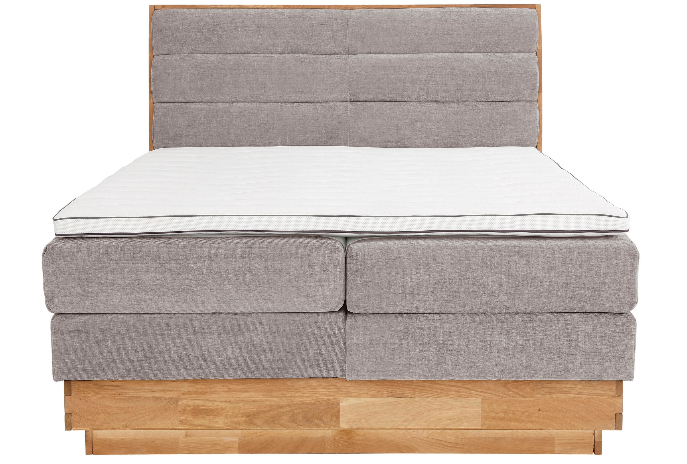OTTO products Boxspringbett »Jenna«, ohne LED-Beleuchtung, mit zertifizierten, recycelten Bezugsstoffen