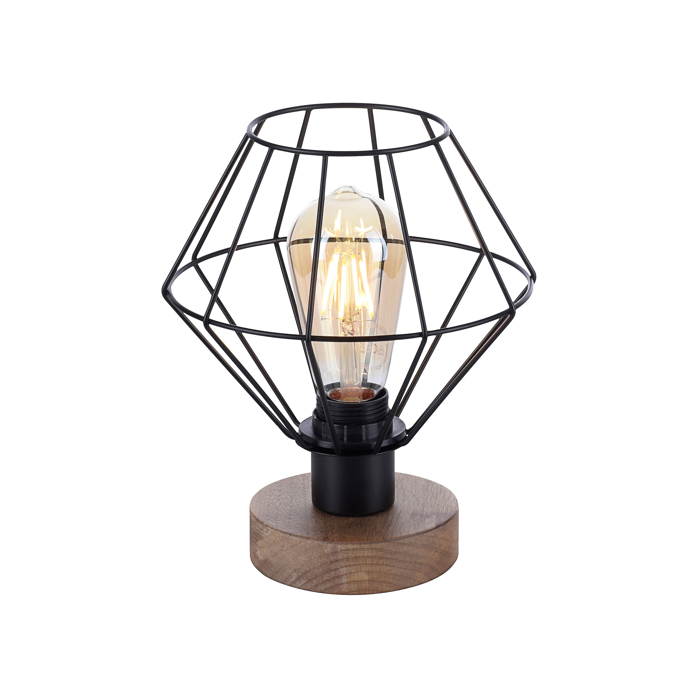 JUST LIGHT Tischleuchte »KASKA« E27 1 Stk. ExklusiveE27, Schalter, Schnurschalter