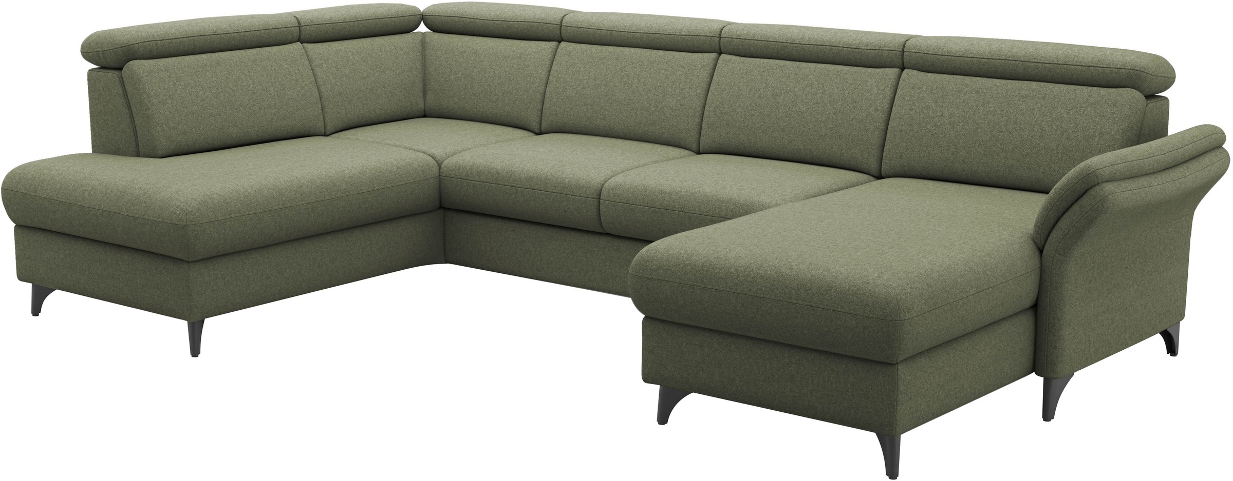 sit&more Wohnlandschaft »Glendale, U-Form« inkl. Kopfteilverstellung,wahlweise mit Vorziehsitz und Bettkasten