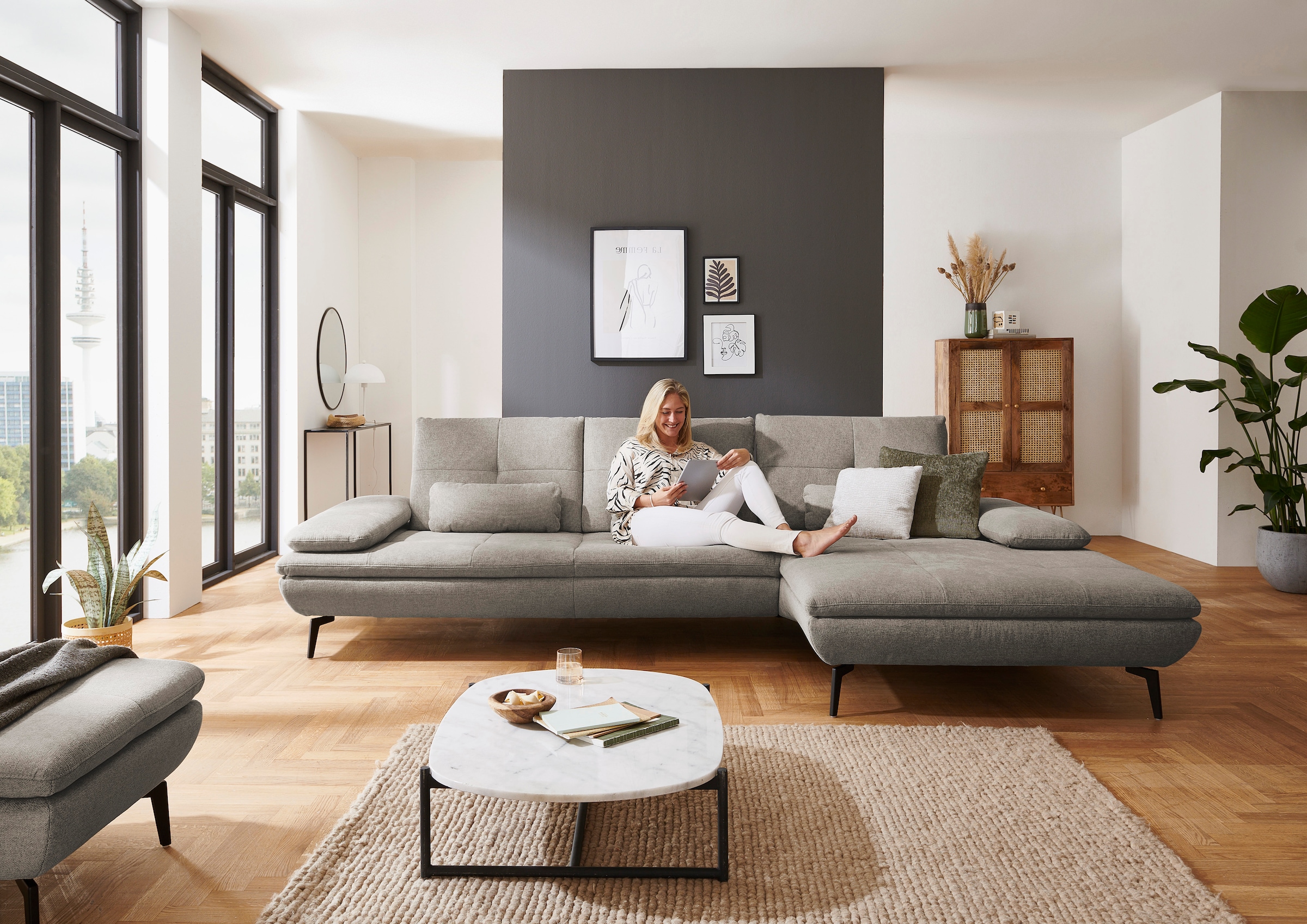 Die PlanBar Ecksofa »MP-IN23002 L-Form« wahlweise mit Armteil- und Sitztief günstig online kaufen